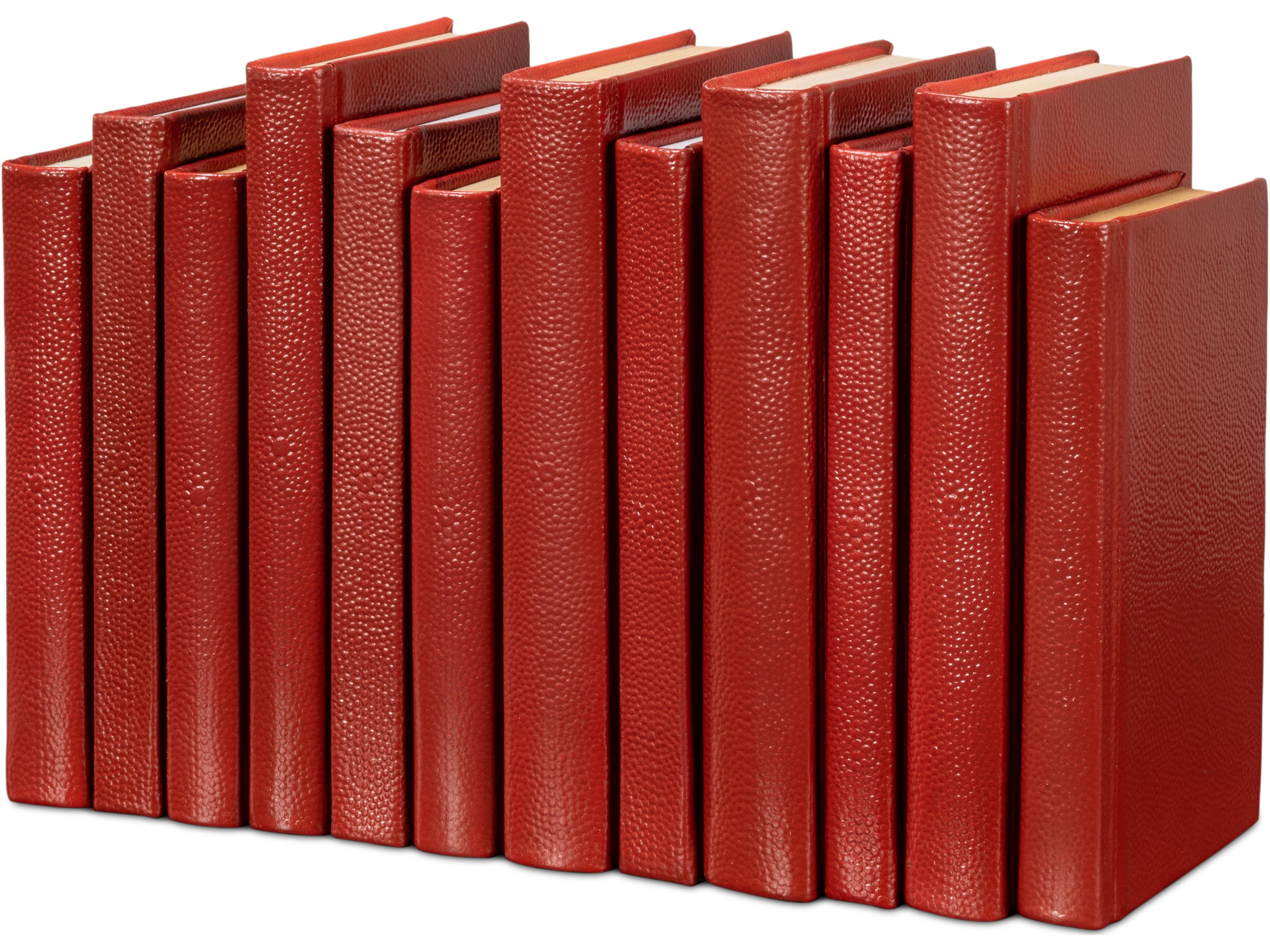 Sarreid Ltd Shagreen Books Set of 12 Rooibos Tea