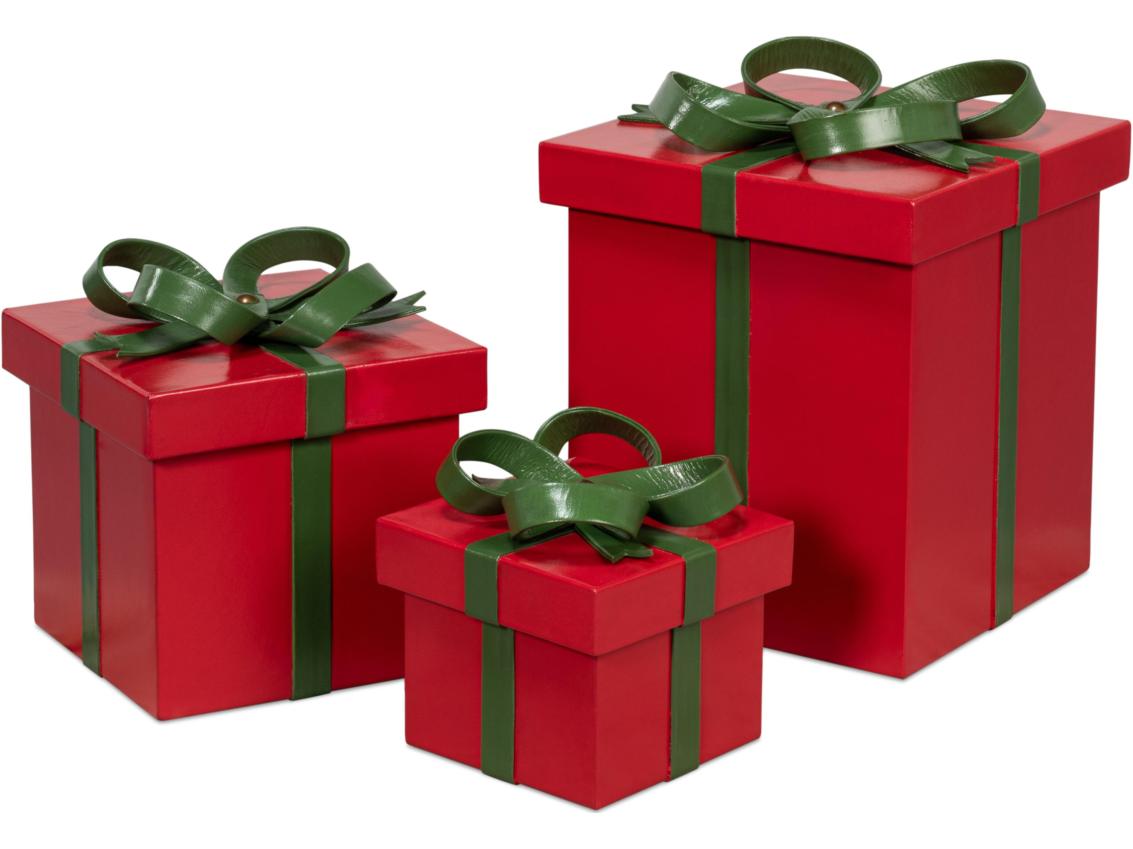 Ferrell Leather Holiday Boxes 3 Red