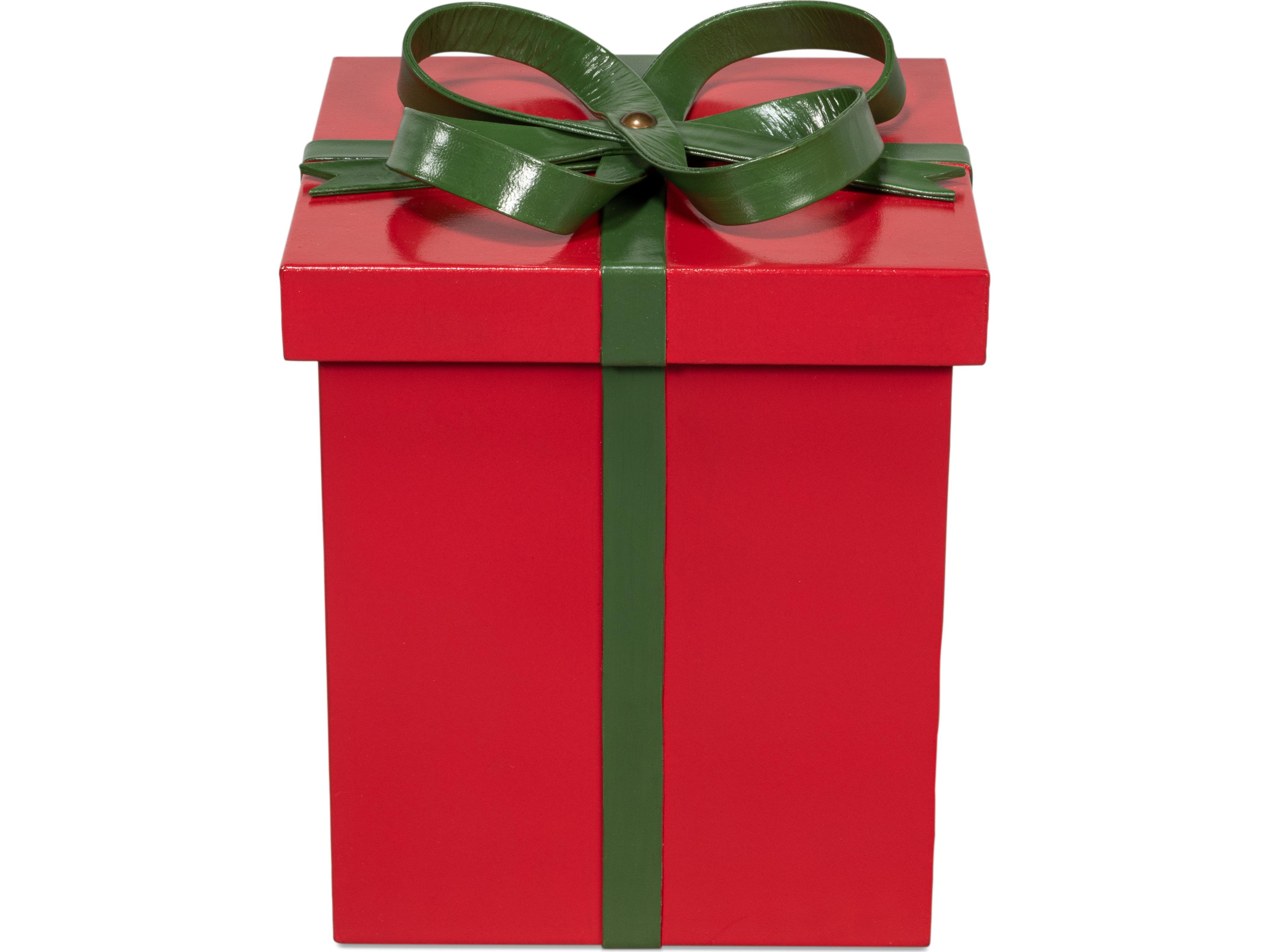 Sarreid Ltd Ferrell Leather Holiday Boxes 3 Red