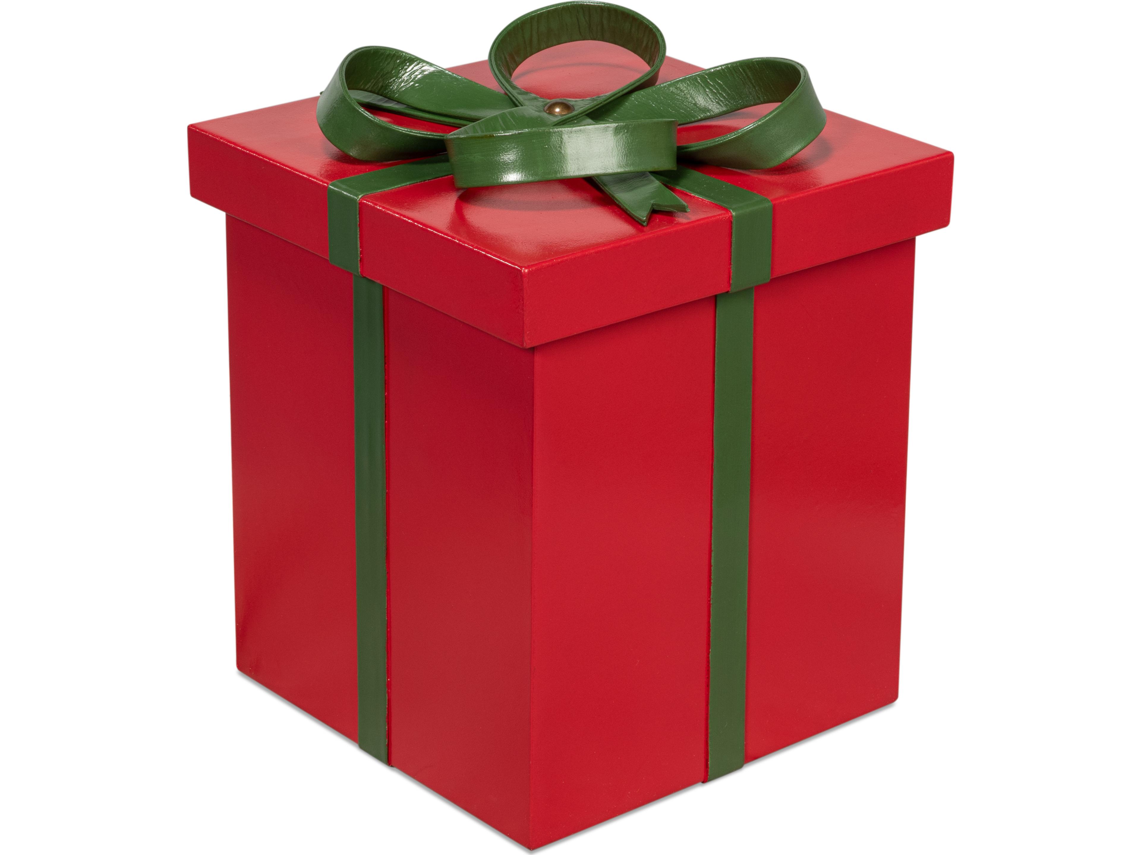 Sarreid Ltd Ferrell Leather Holiday Boxes 3 Red