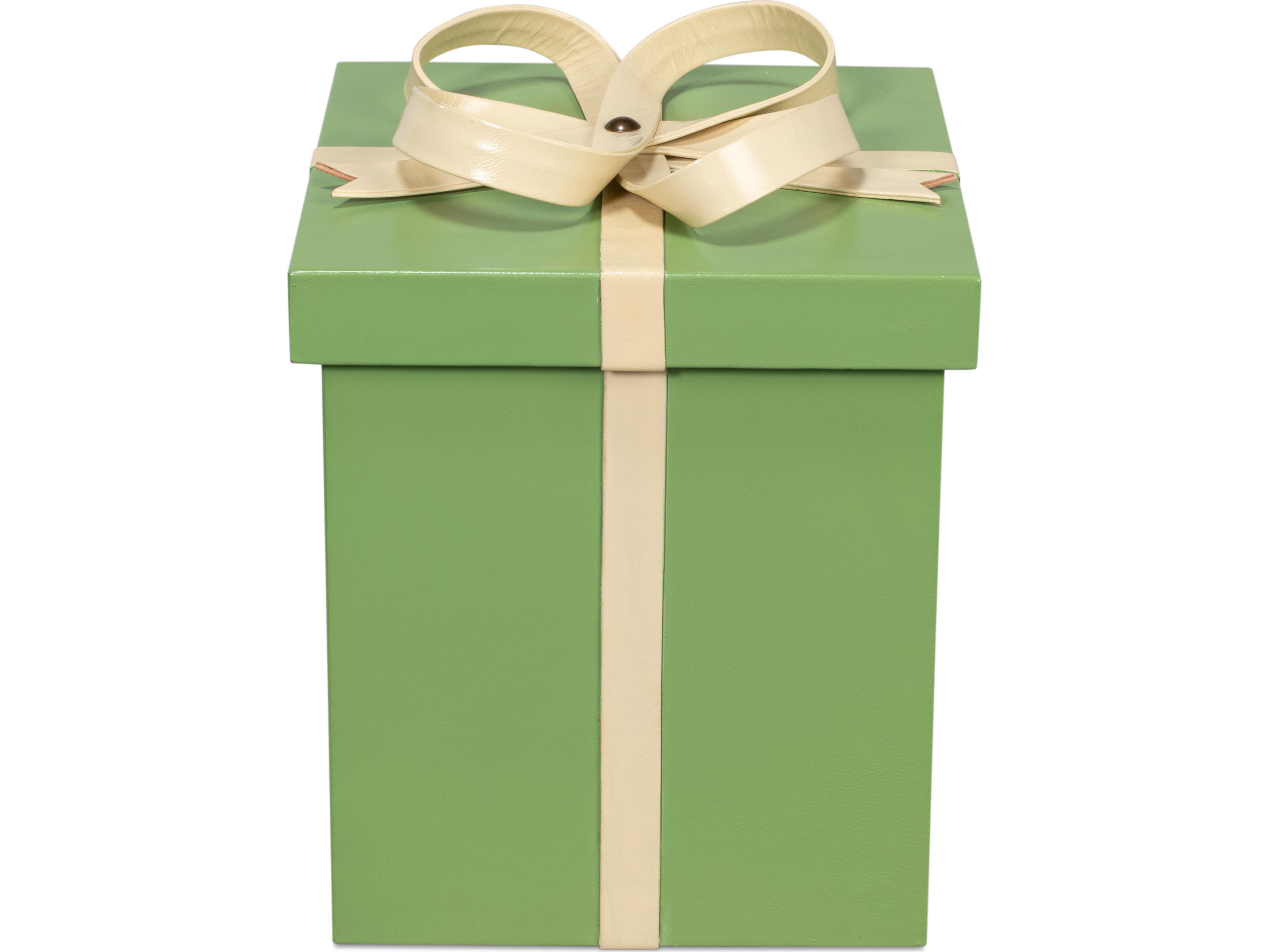Sarreid Ltd Ferrell Leather Holiday Boxes 3 Green