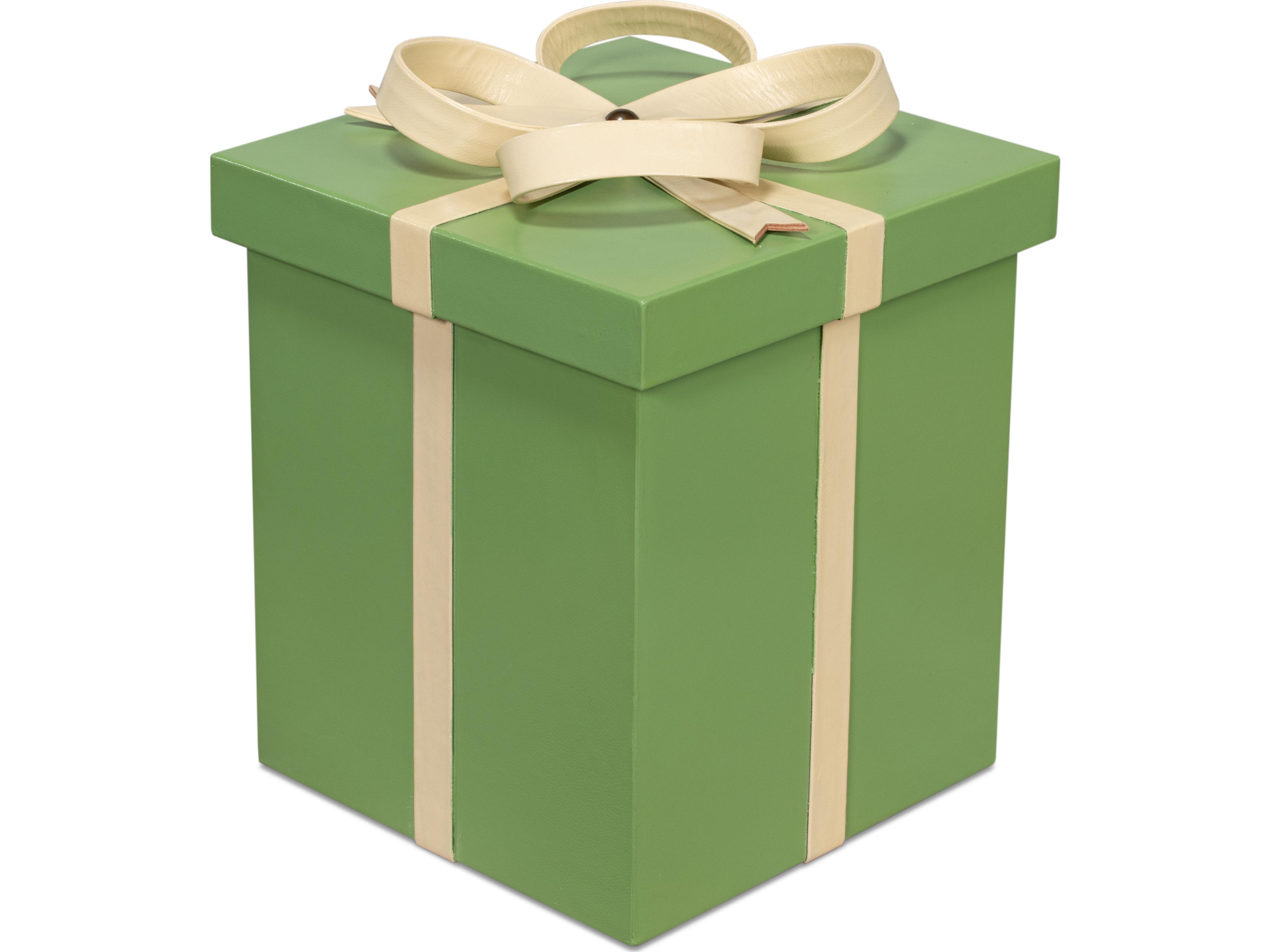 Sarreid Ltd Ferrell Leather Holiday Boxes 3 Green
