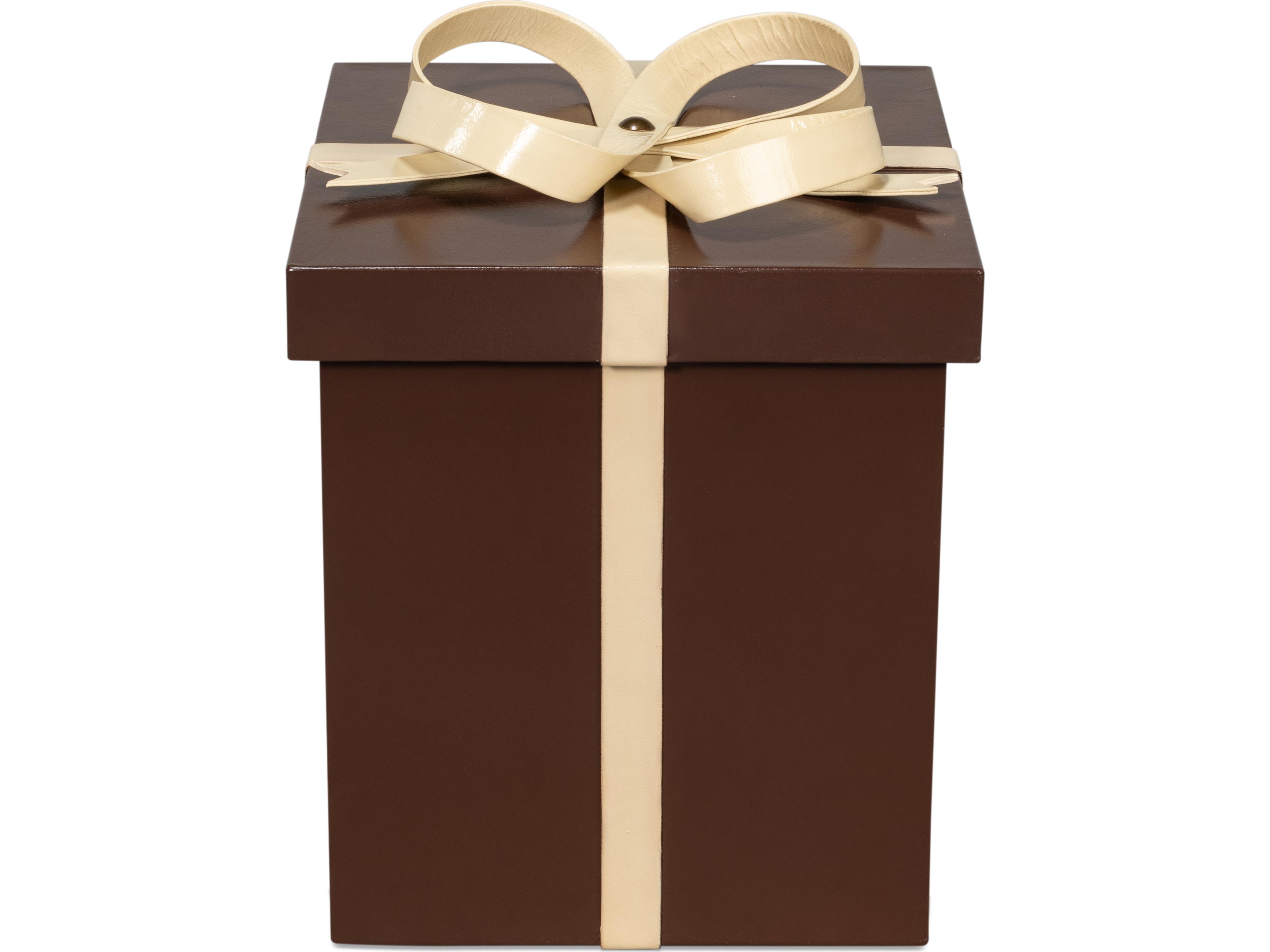 Sarreid Ltd Ferrell Leather Holiday Boxes 3 Choco