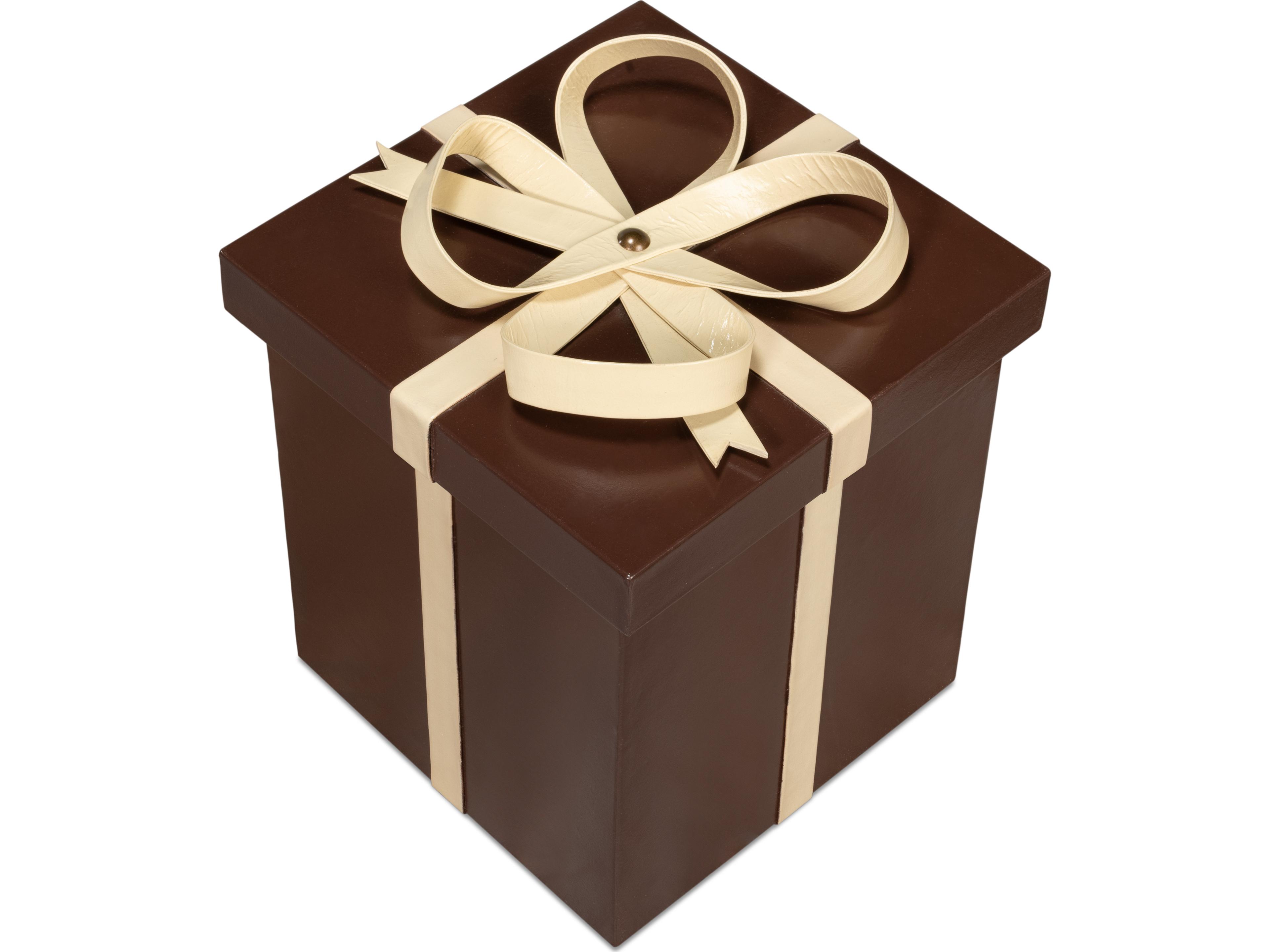 Sarreid Ltd Ferrell Leather Holiday Boxes 3 Choco