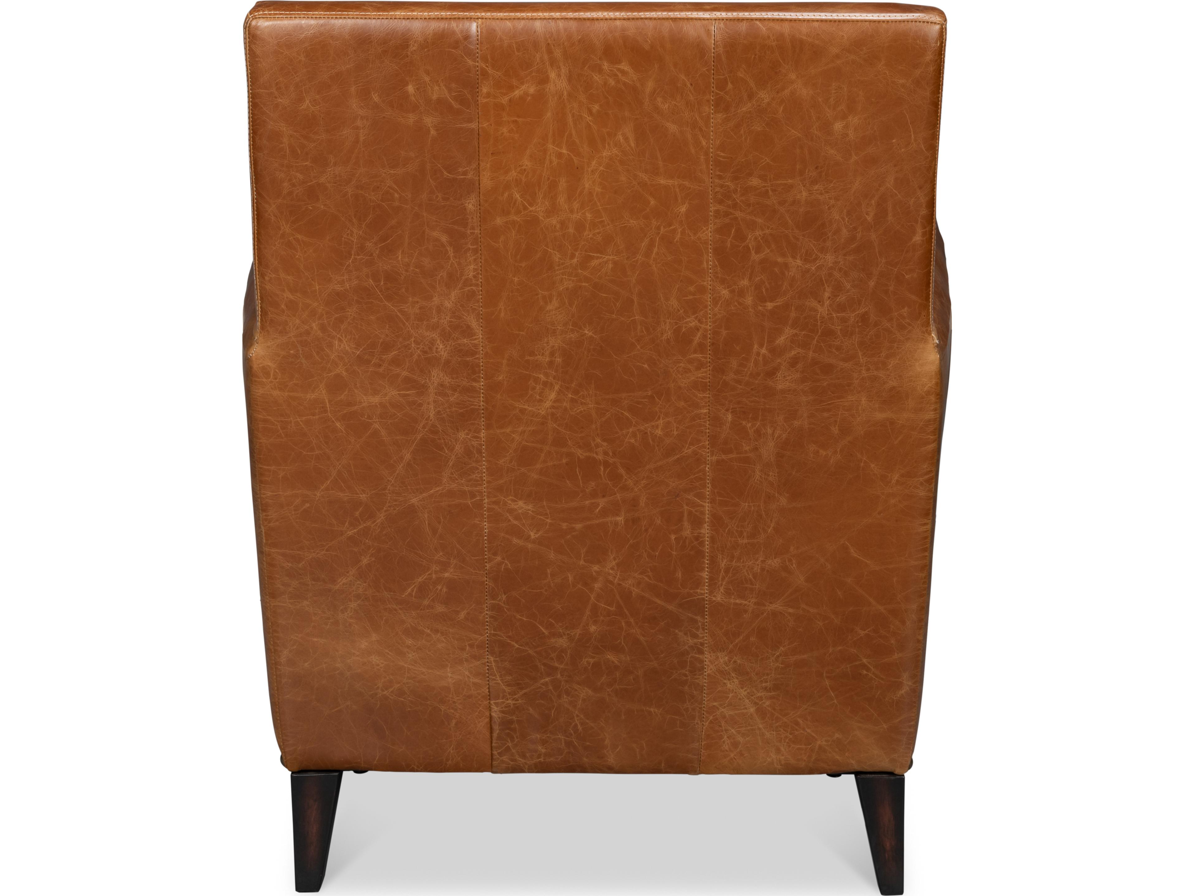 Sarreid Ltd Dimity Distilled Leather Chair Brown