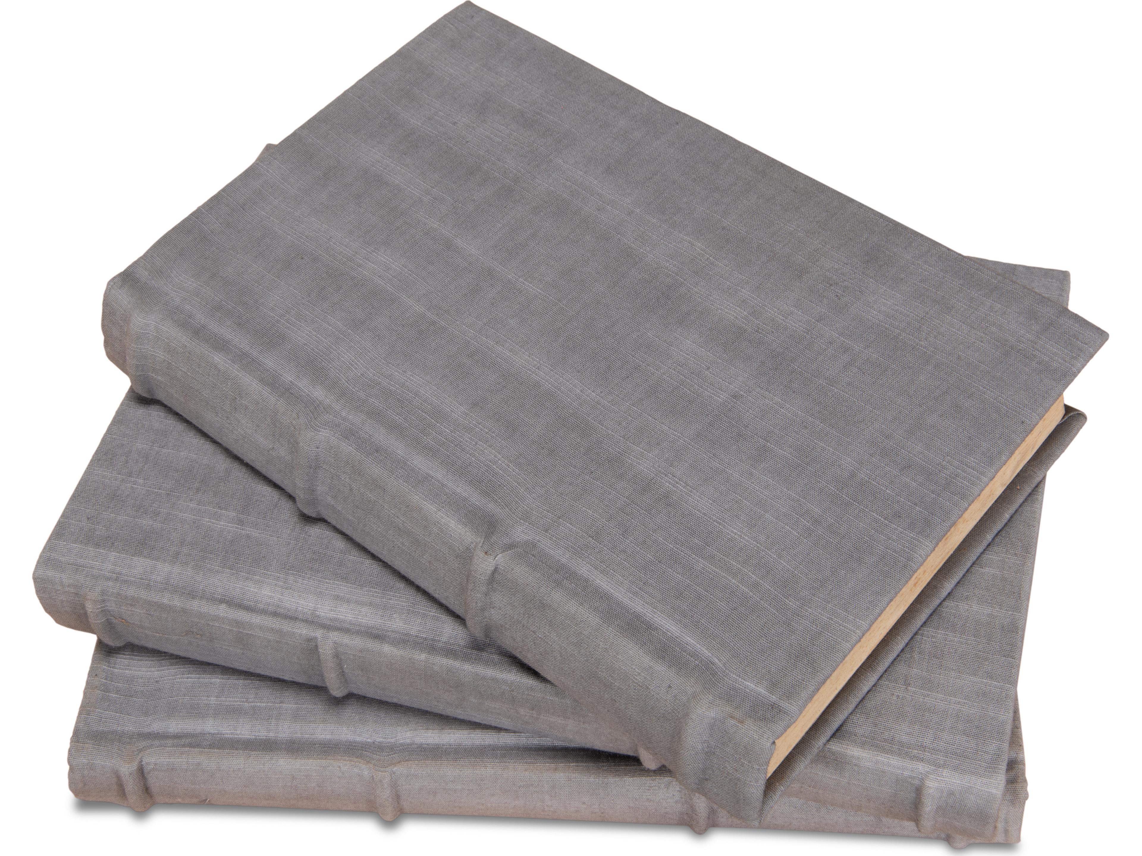 Sarreid Ltd Heather Grey Linen Books Set of 12