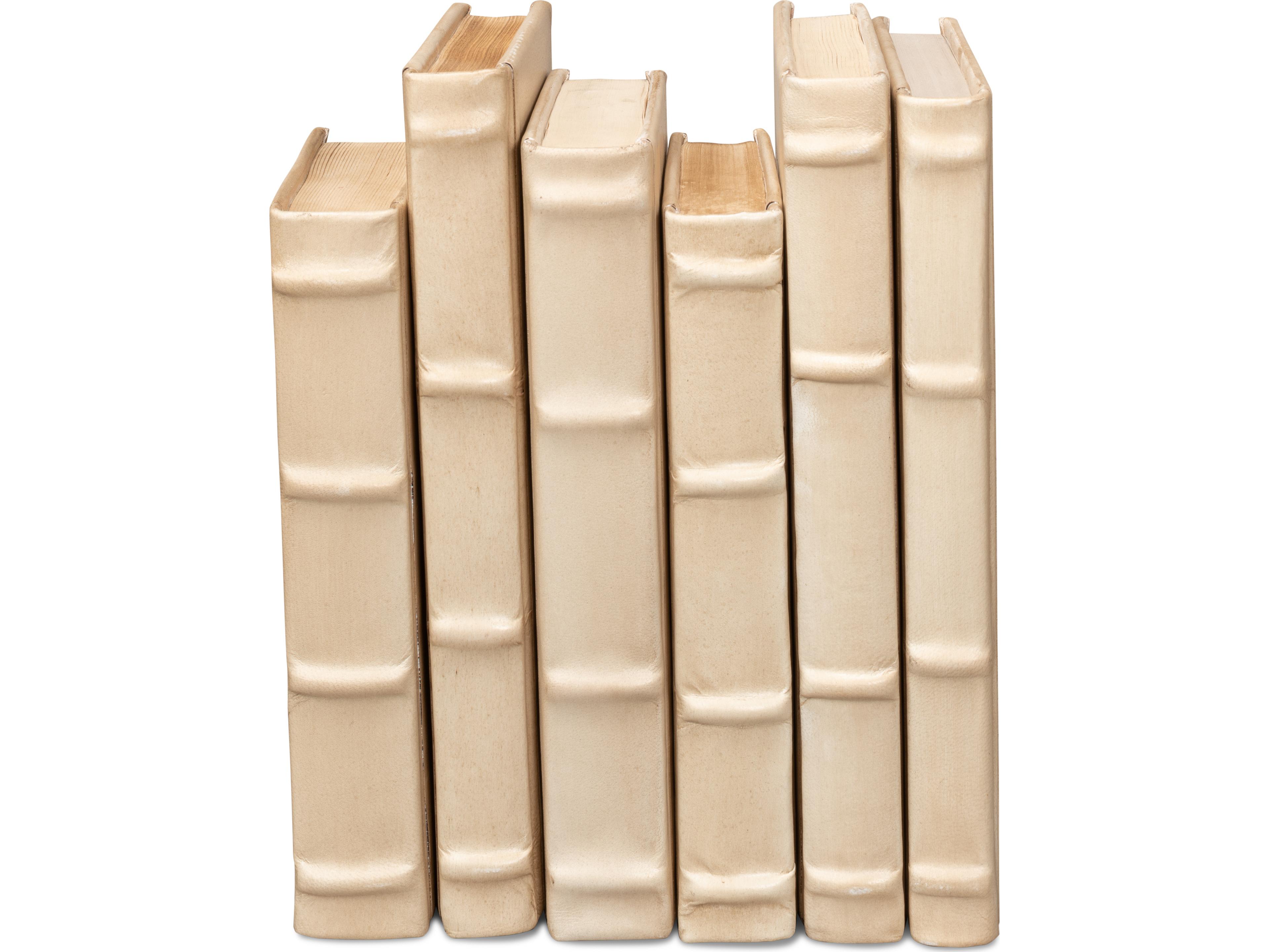 Sarreid Ltd Books Set of 12 Antique White