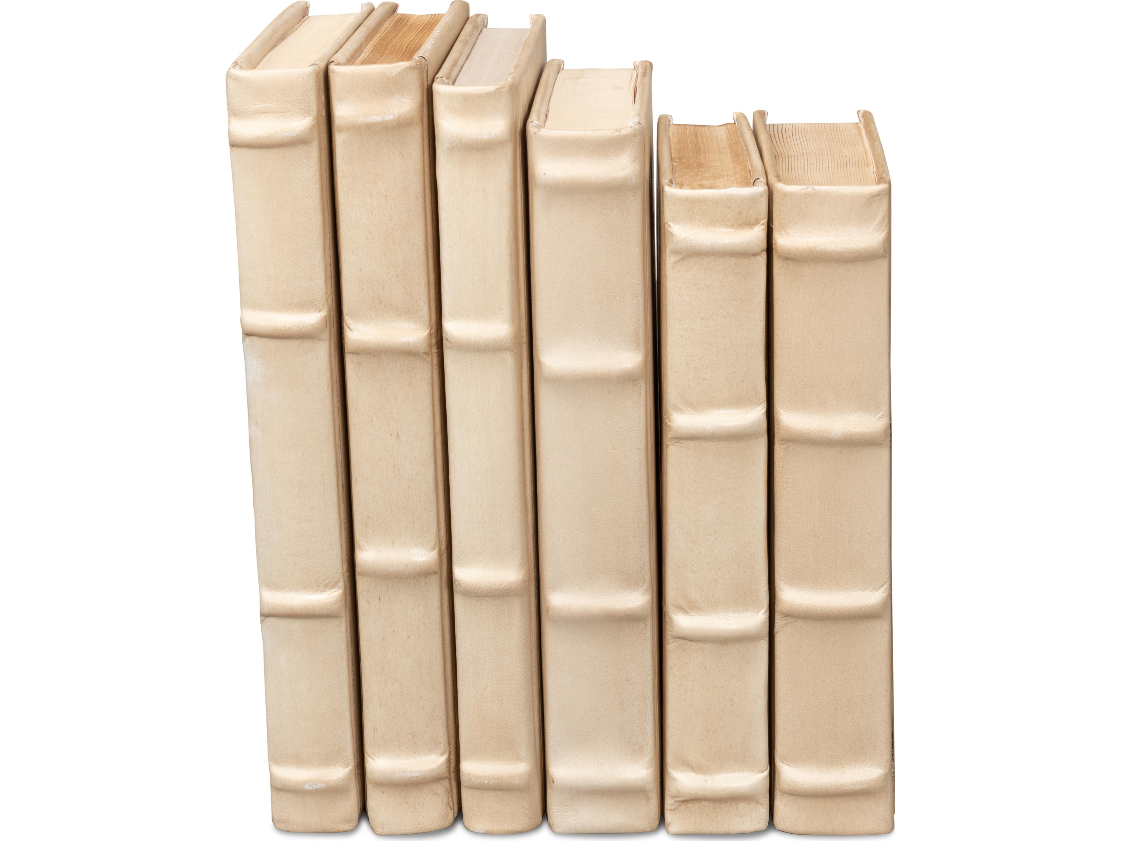 Sarreid Ltd Books Set of 12 Antique White