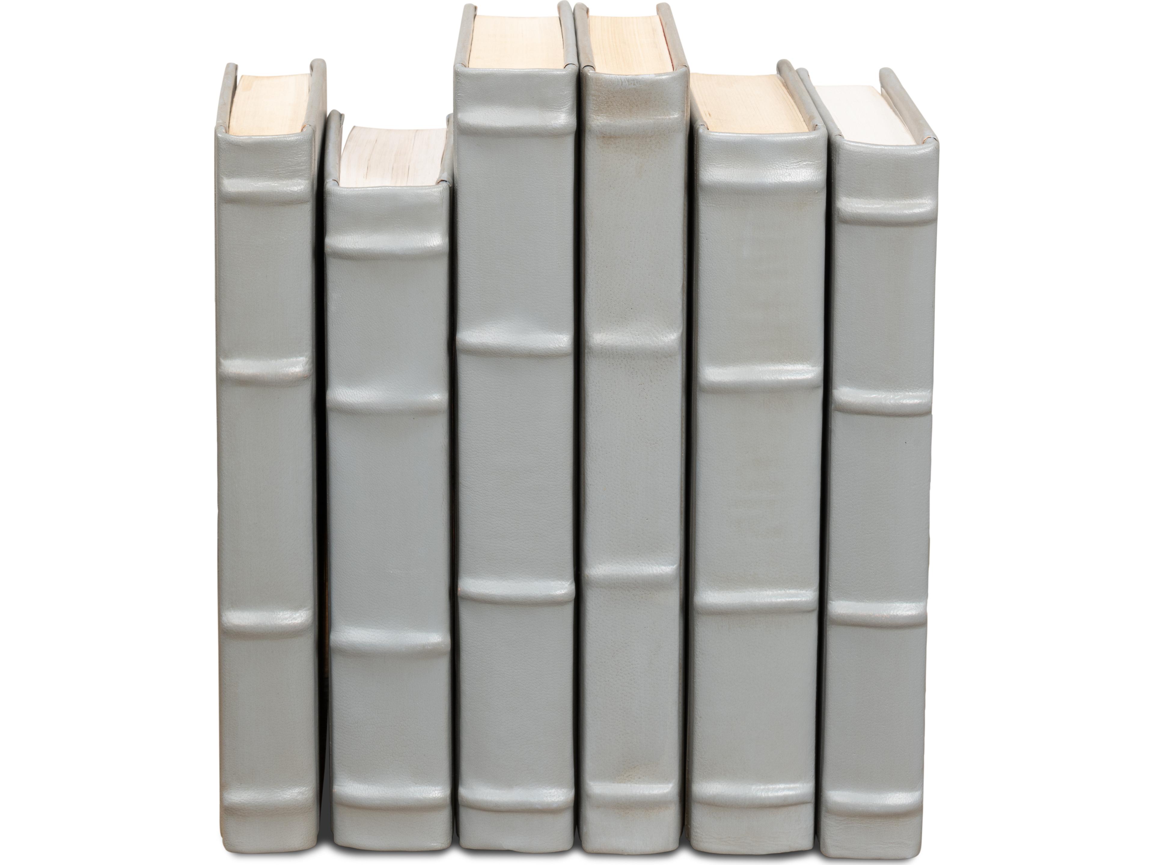 Sarreid Ltd Books Set of 12 Antique Grey