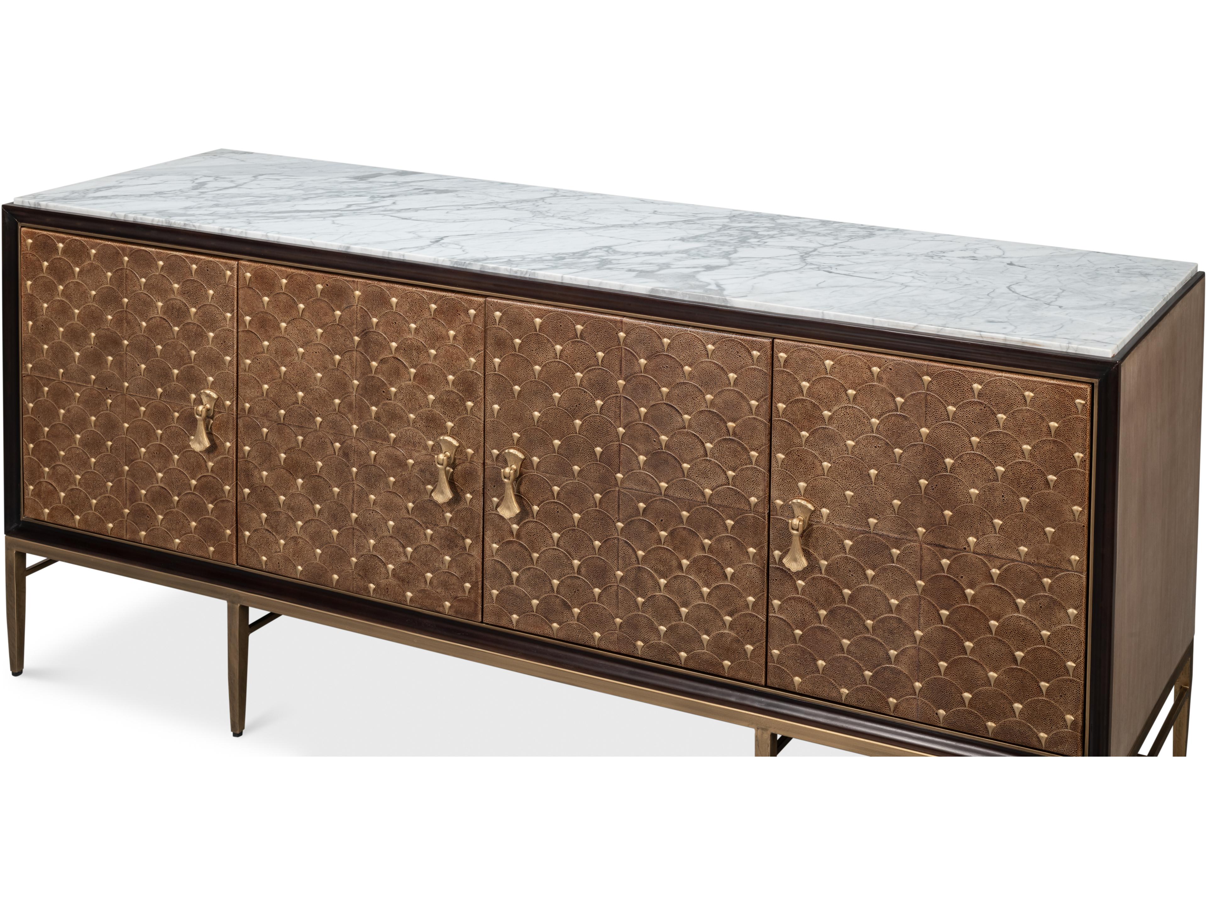 Sarreid Ltd Palisade Shagreen Credenza