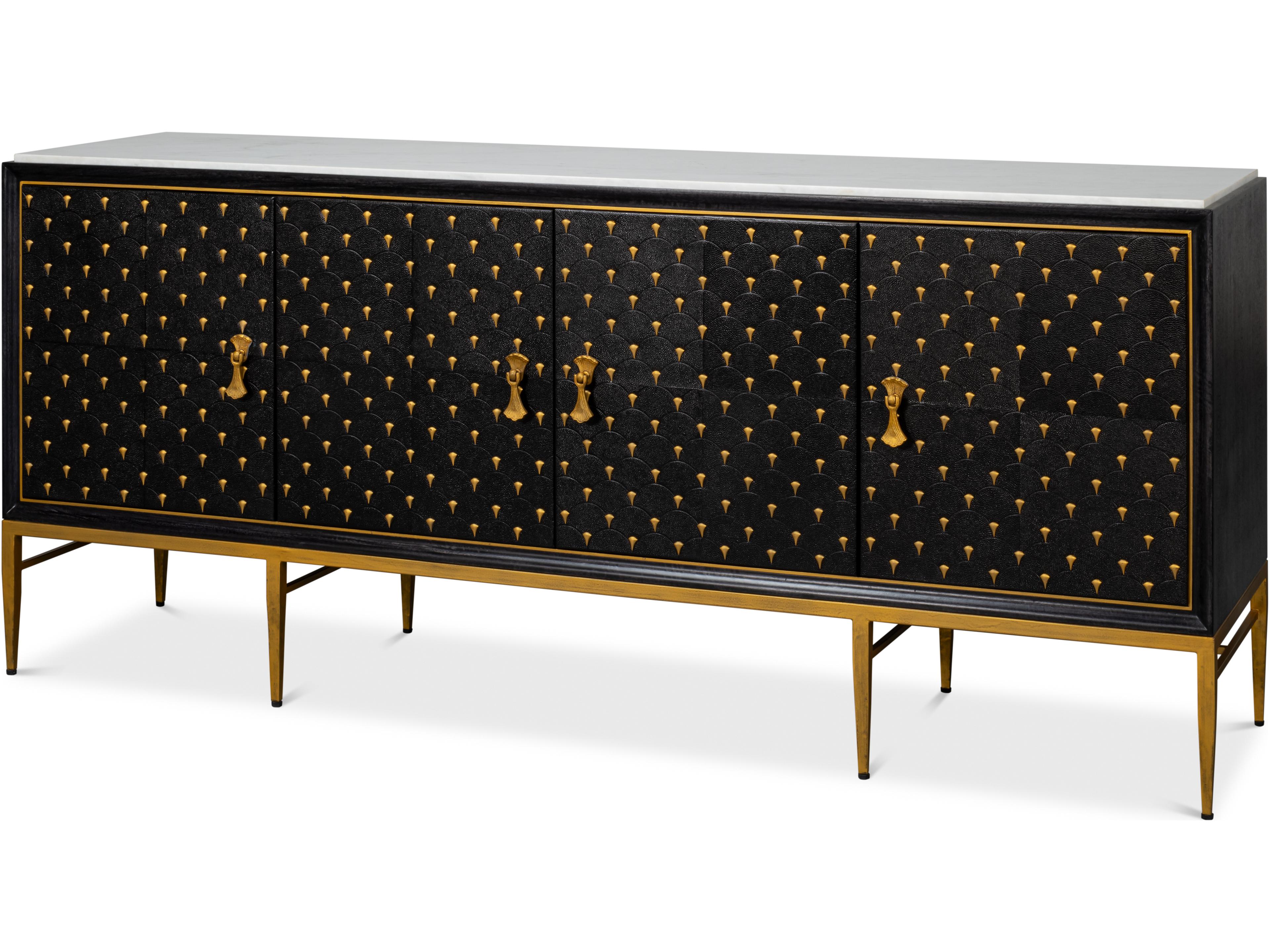 Palisade Shagreen Credenza Black