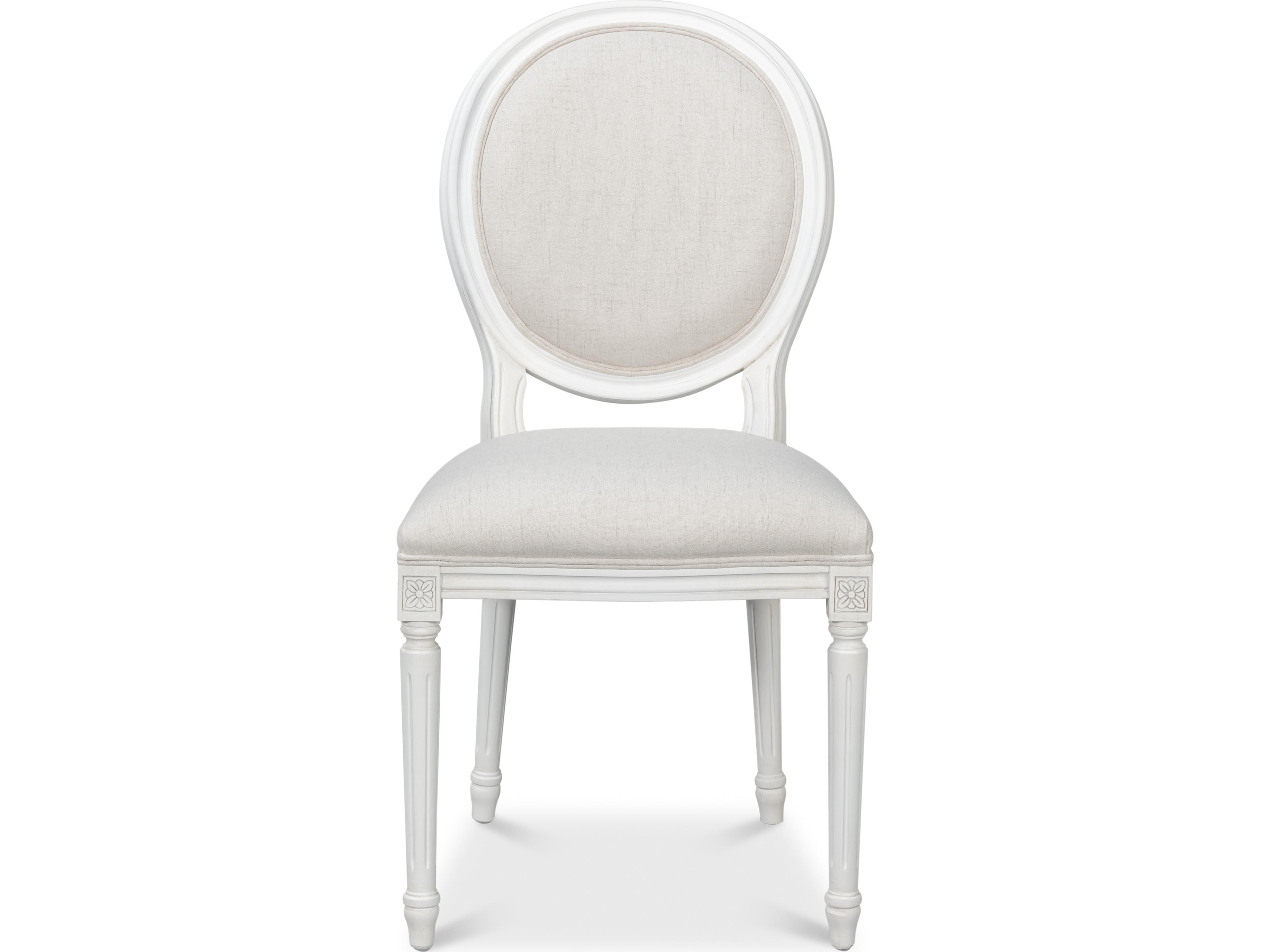 Sarreid Ltd Hugo Oval Side Chair Cortina White