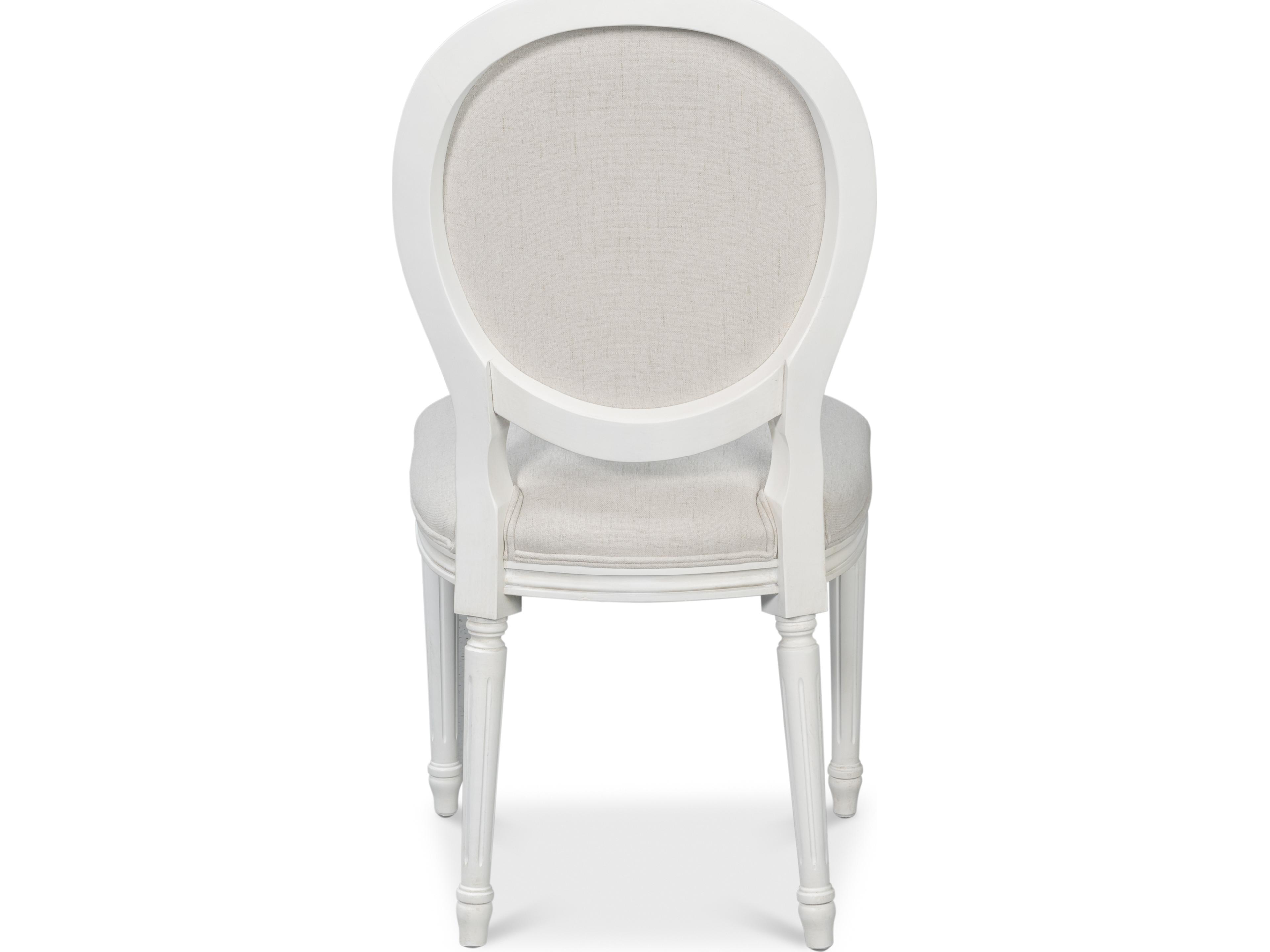 Sarreid Ltd Hugo Oval Side Chair Cortina White