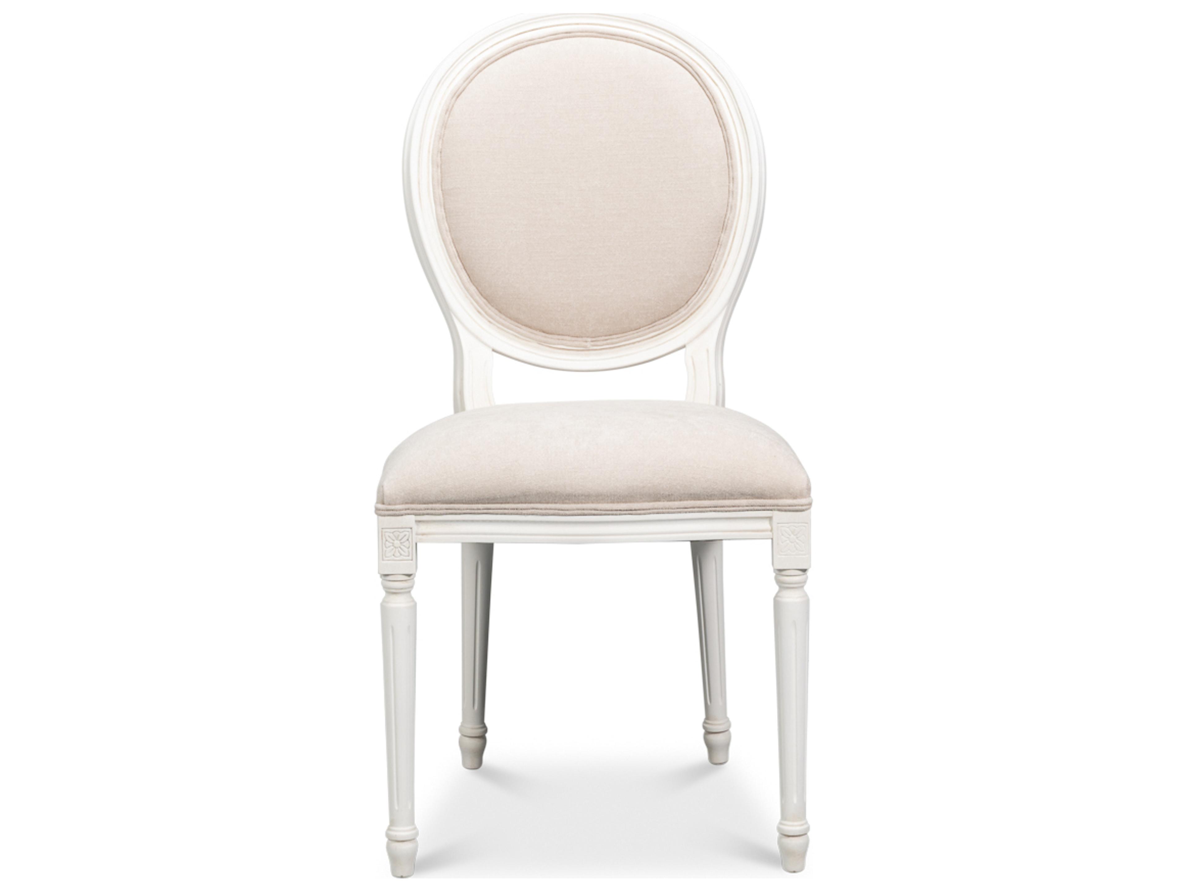 Sarreid Ltd Hugo White Upholstered Armless Dining Chair