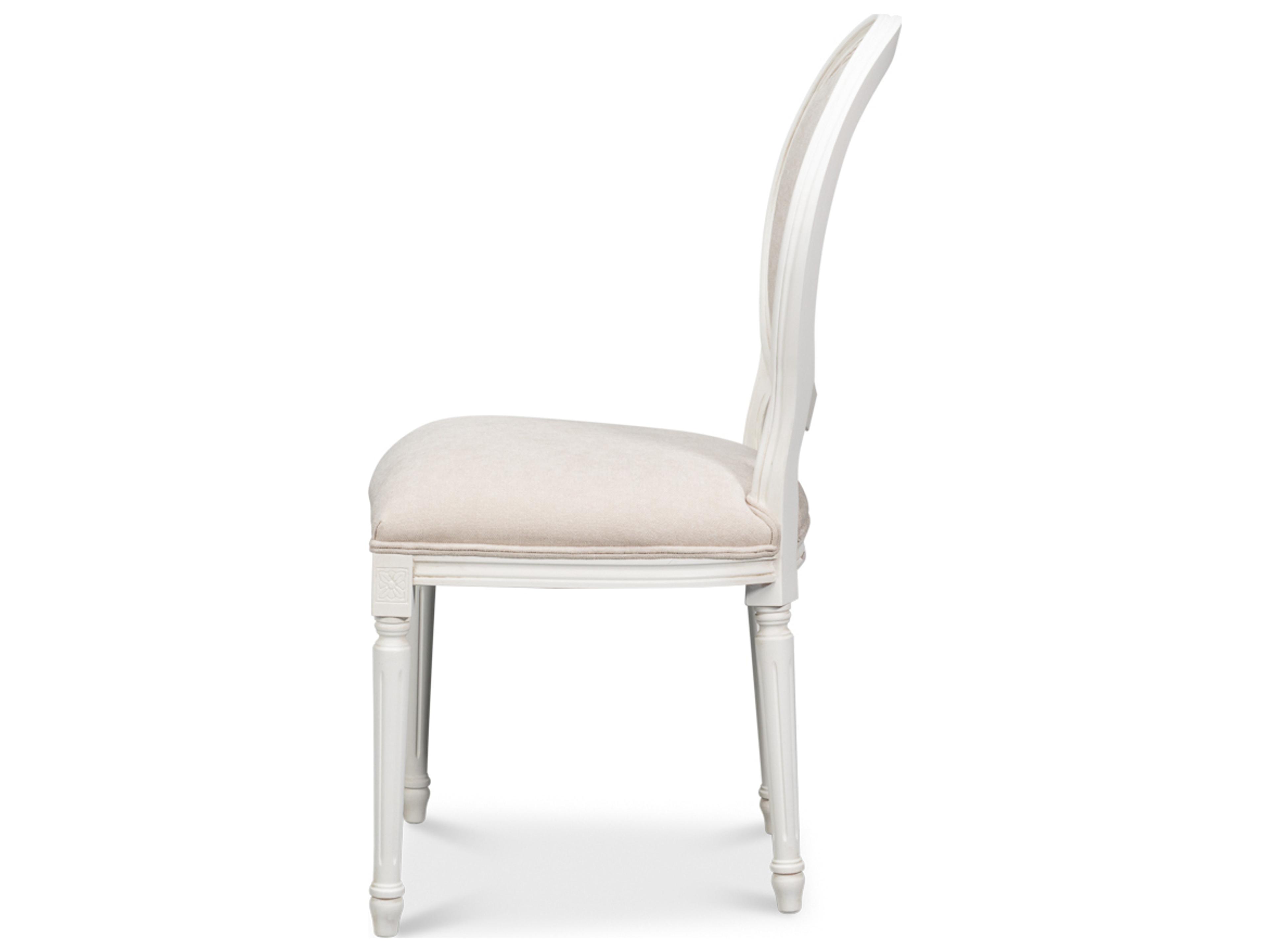 Sarreid Ltd Hugo White Upholstered Armless Dining Chair