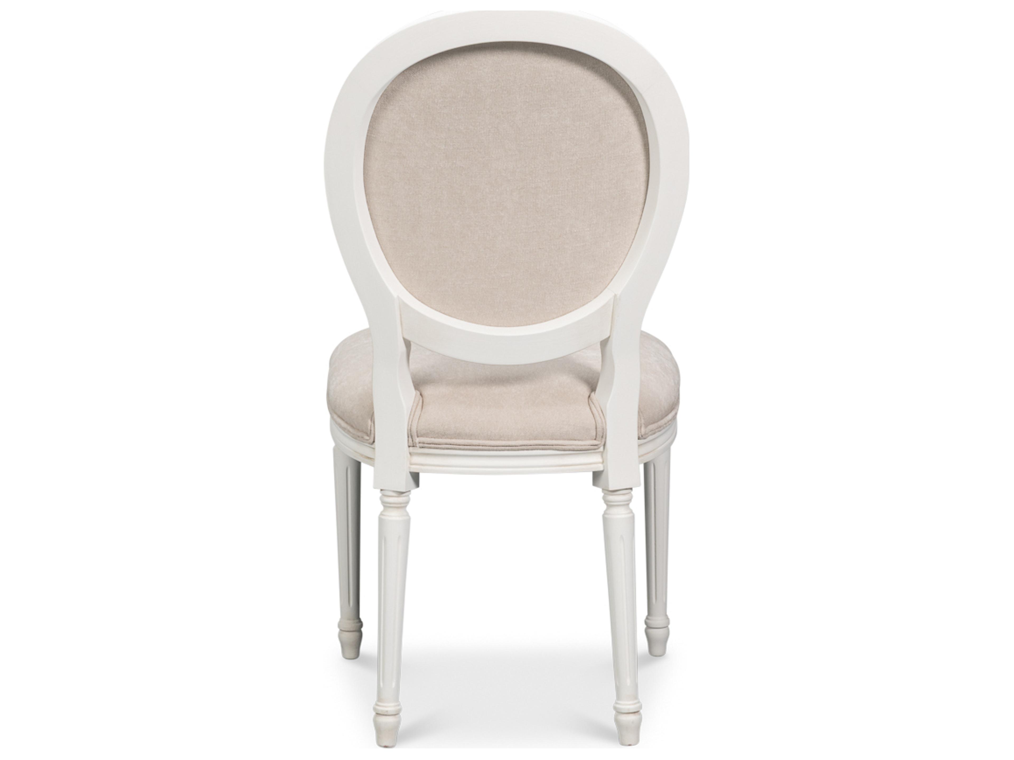 Sarreid Ltd Hugo White Upholstered Armless Dining Chair