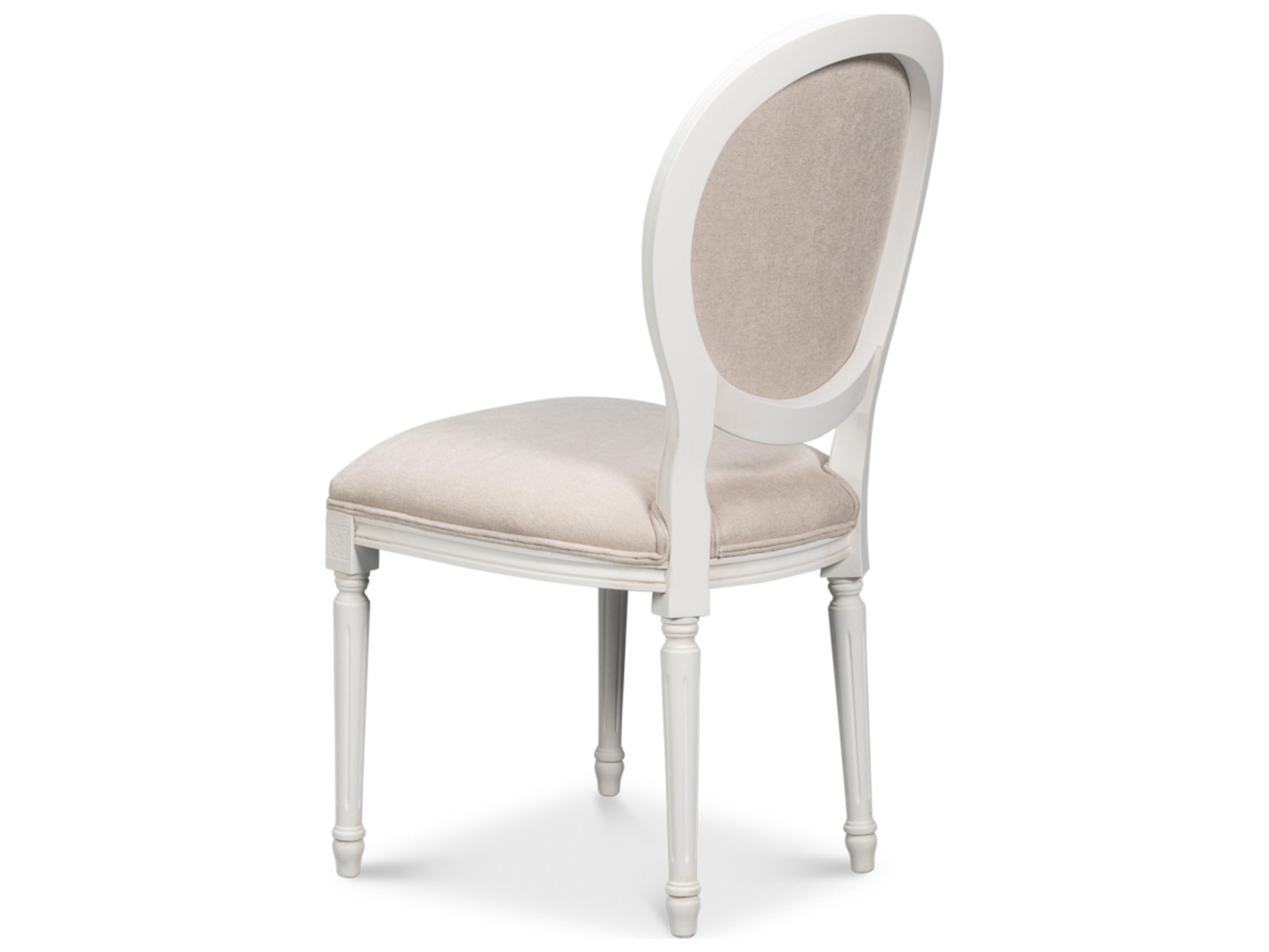 Sarreid Ltd Hugo White Upholstered Armless Dining Chair