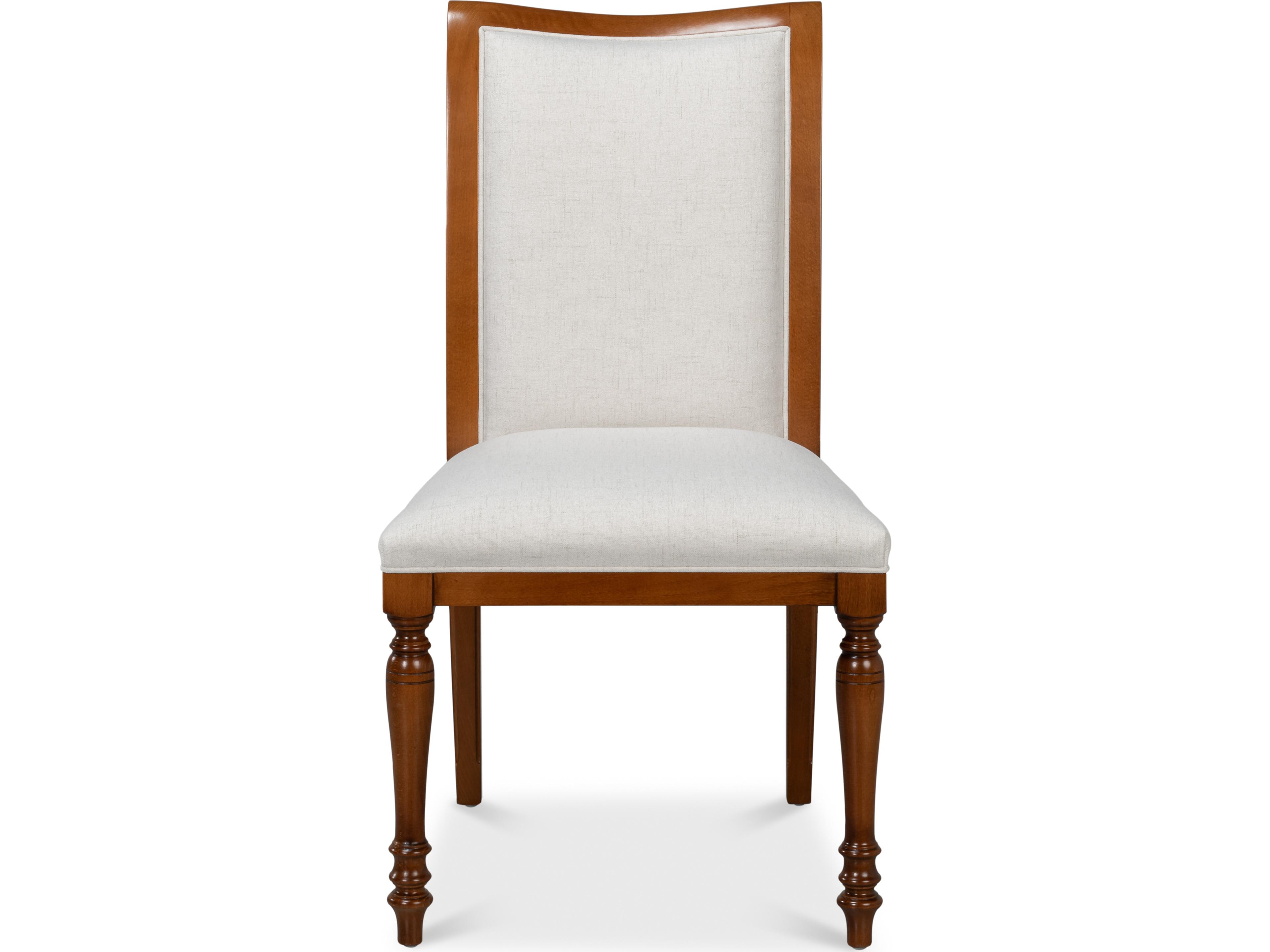 Sarreid Ltd Polk Fabric Side Chair Brown