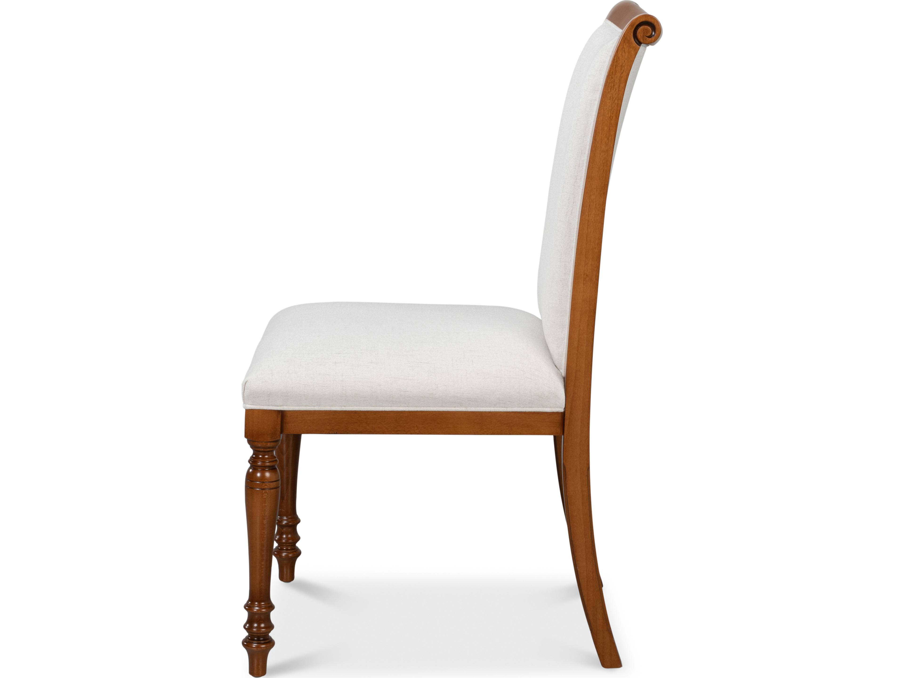 Sarreid Ltd Polk Fabric Side Chair Brown