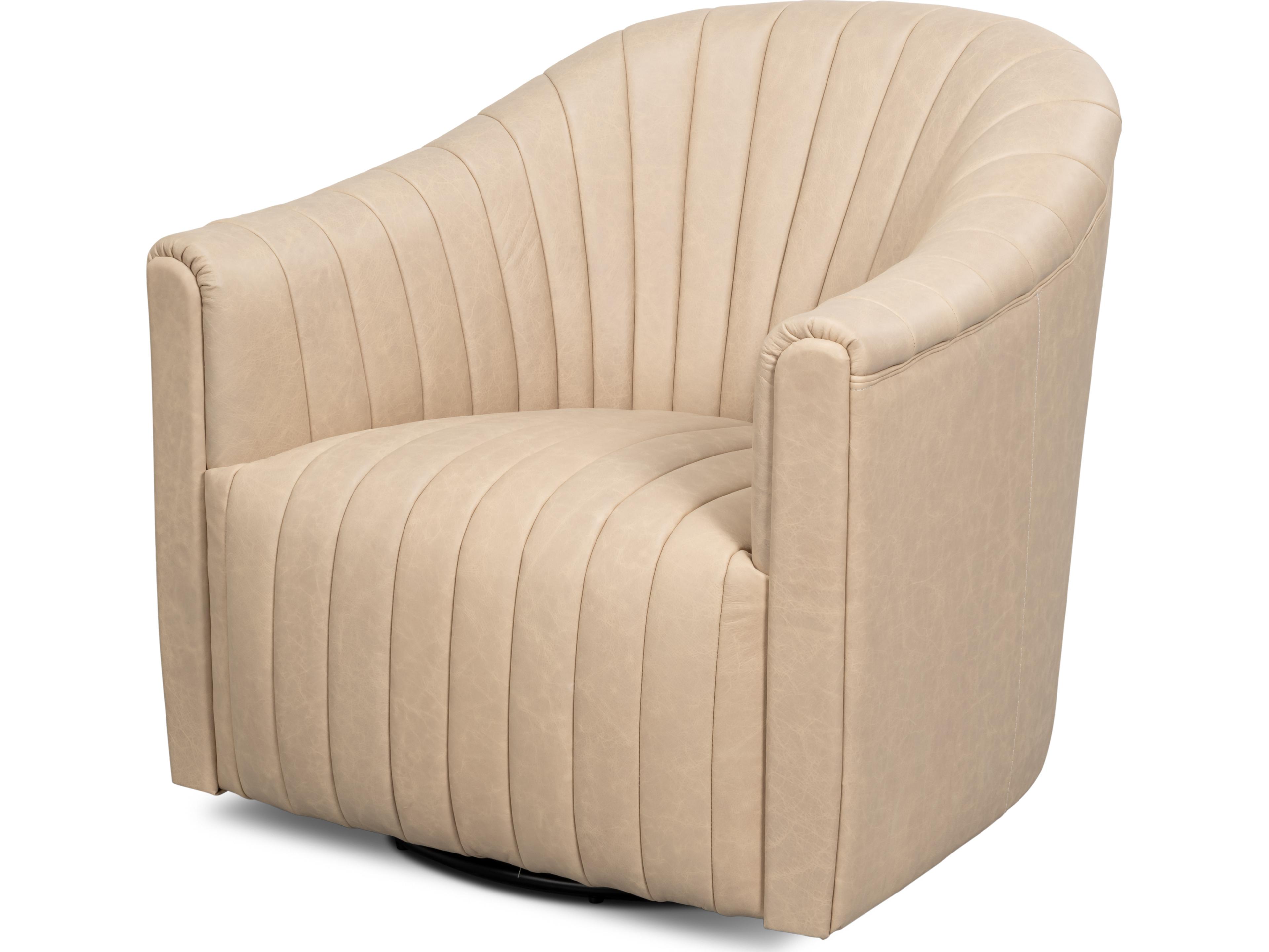 Essex Swivel Chair Cappuccino White