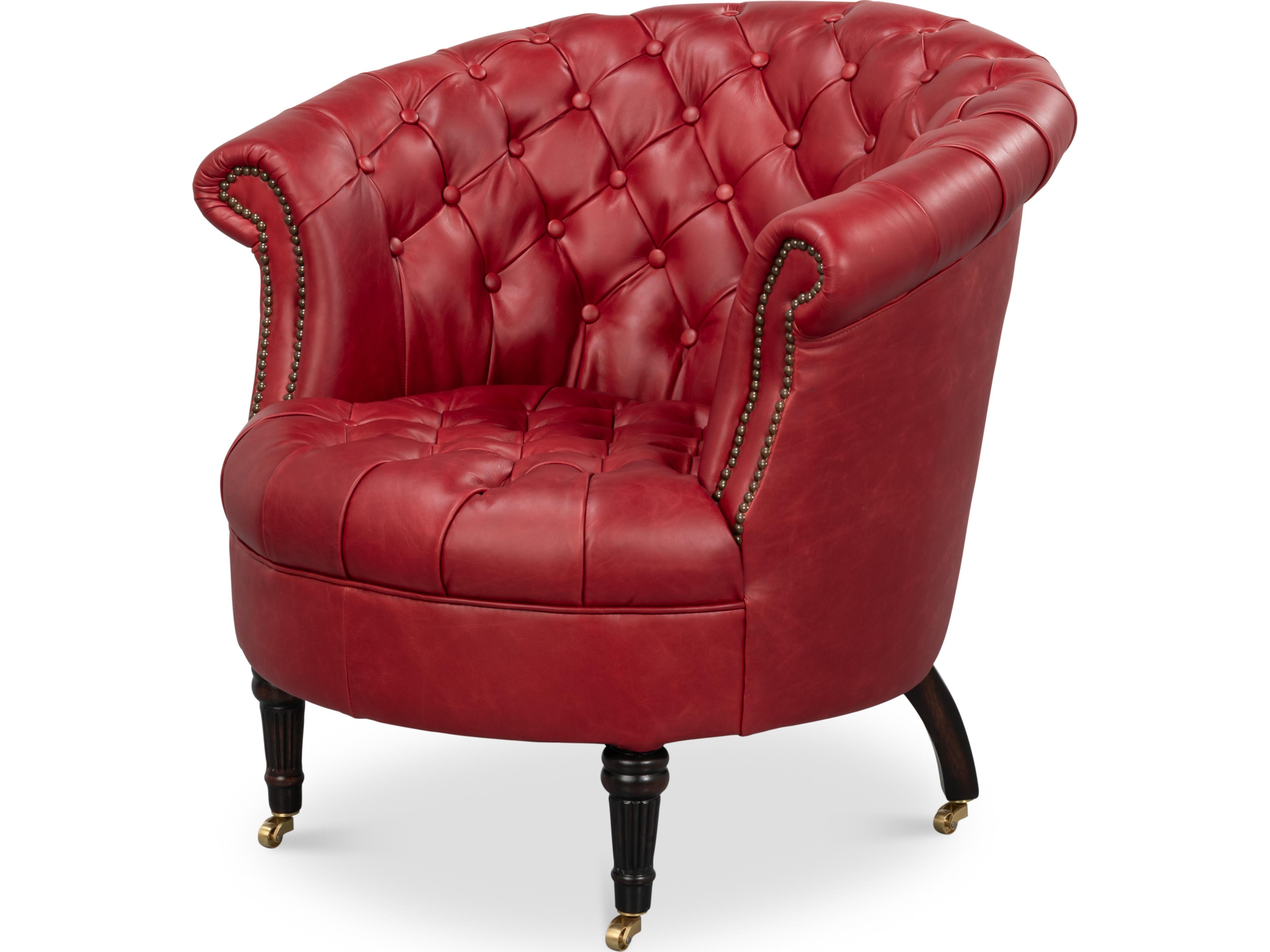Bastian Armchair New Rouge Leather