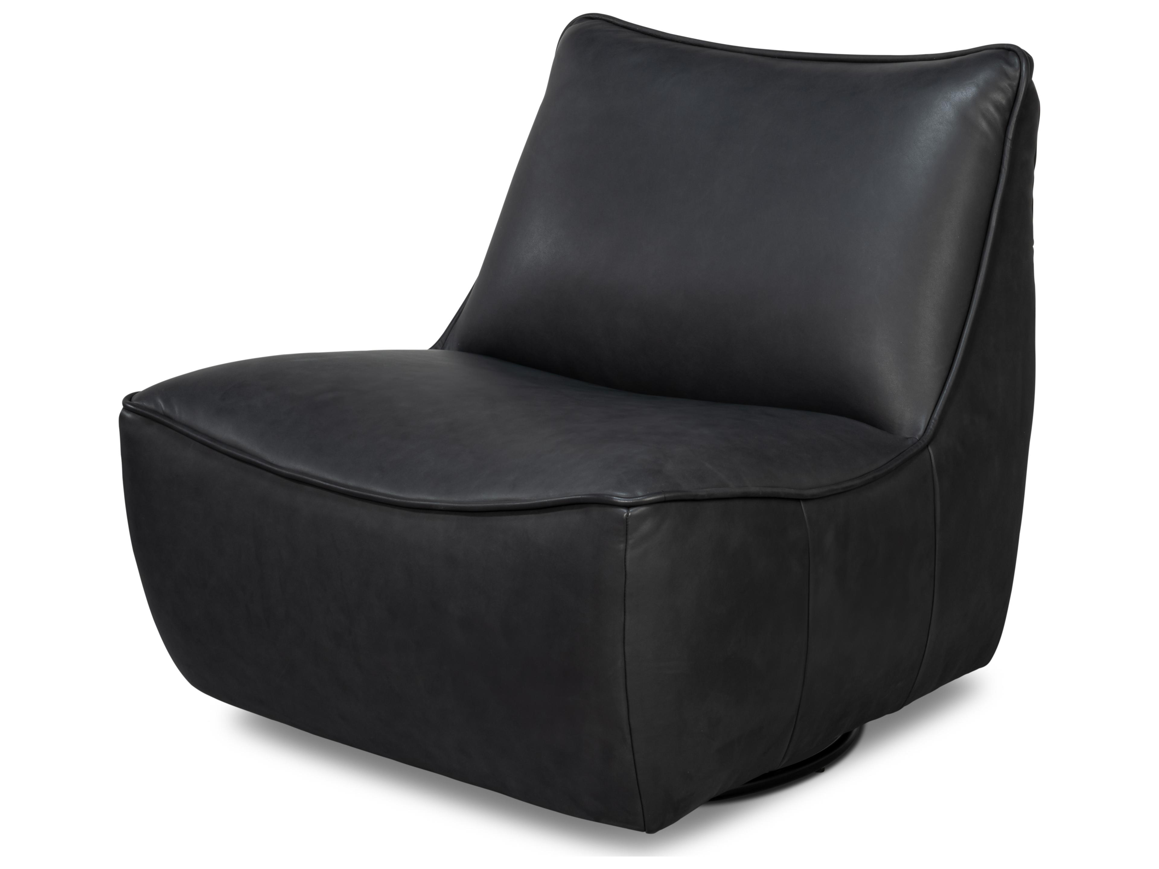 Kennett Black Leather Club Chair