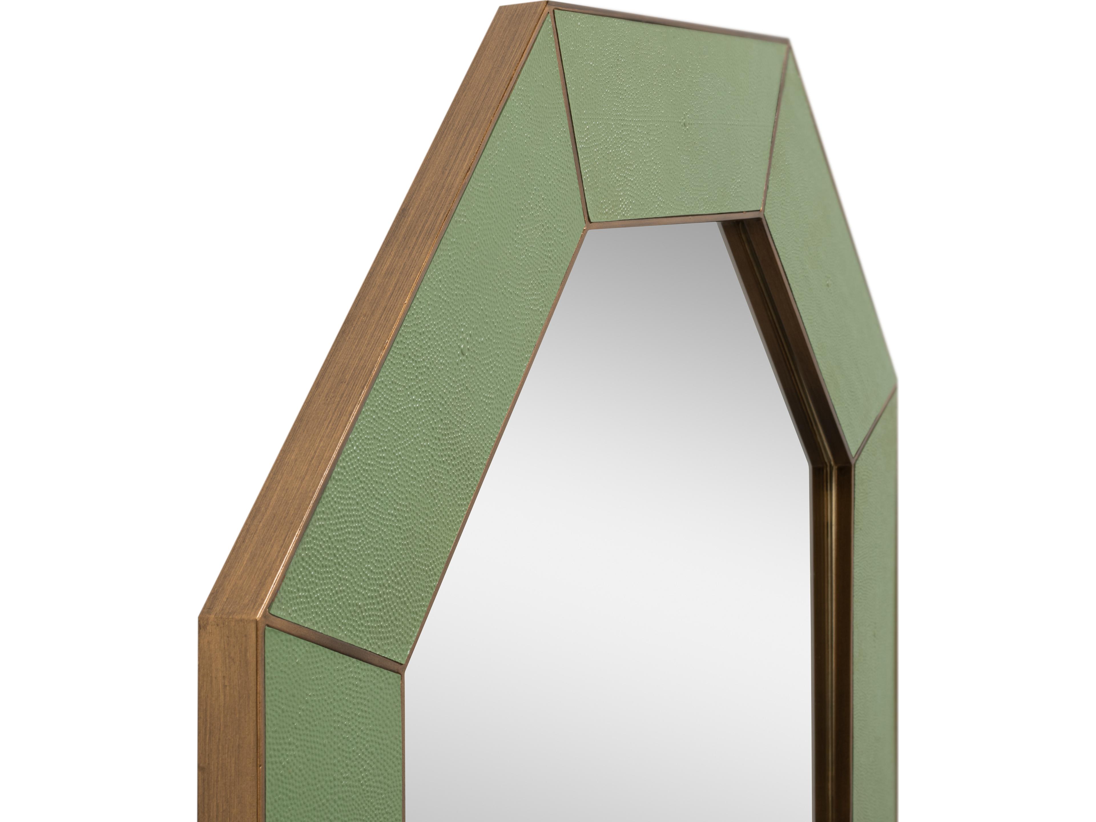 Sarreid Ltd Eleanor Mirror Shagreen Watercress
