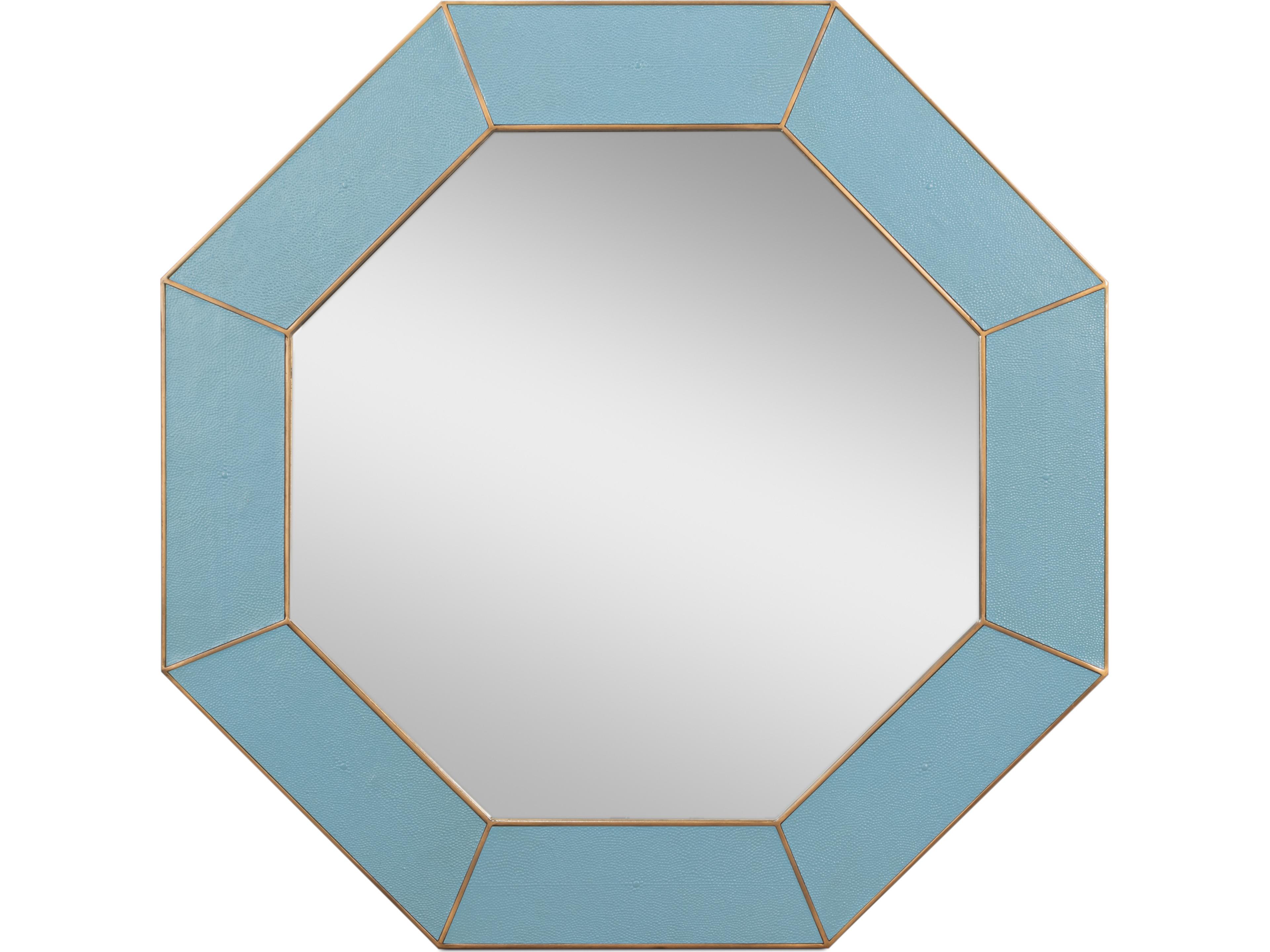Eleanor Mirror Shagreen Chambray Blue