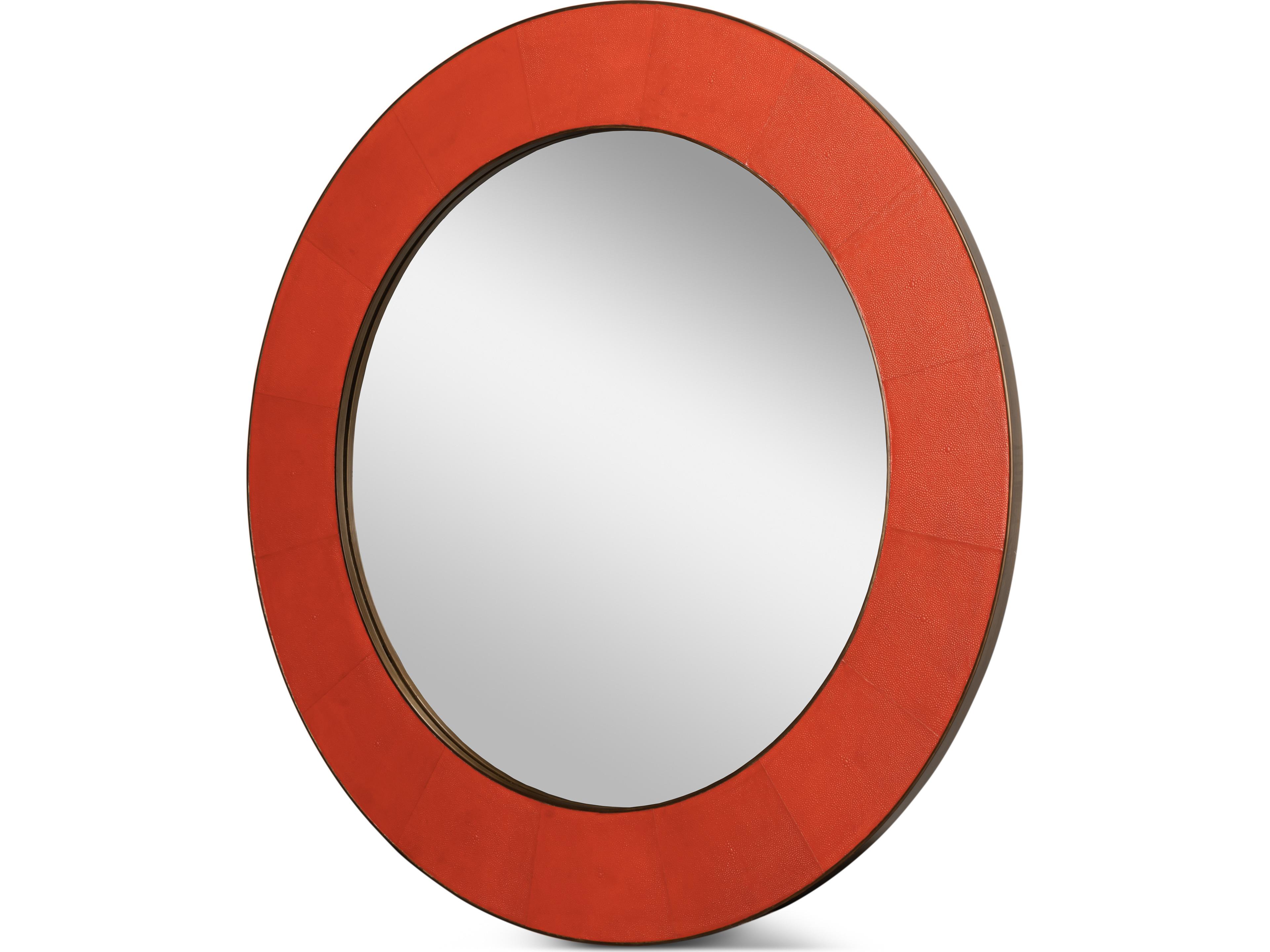 Sarreid Ltd Judith Mirror Shagreen Orangeade