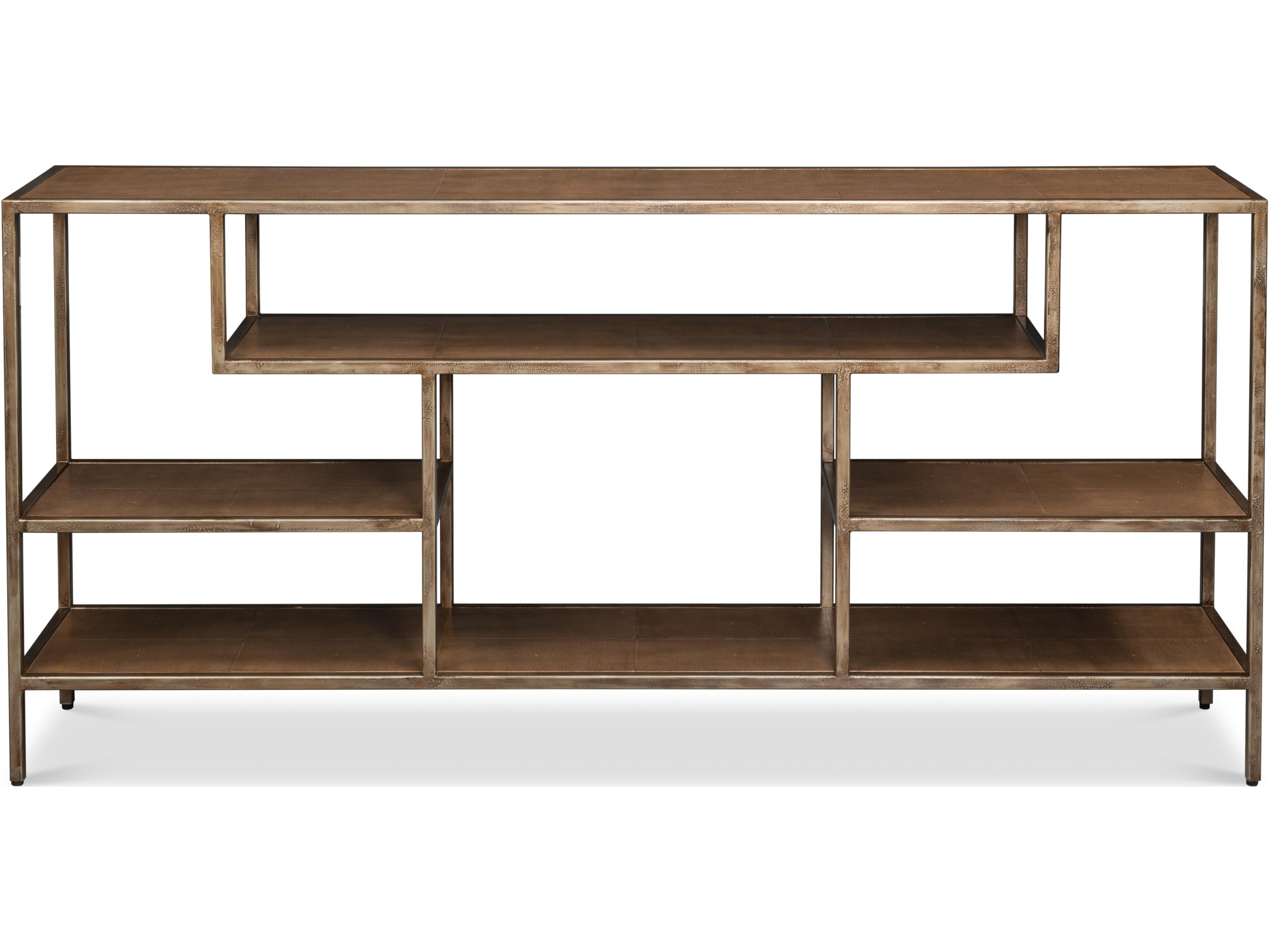 Sarreid Ltd Cullum Shagreen Console Tawny Brown