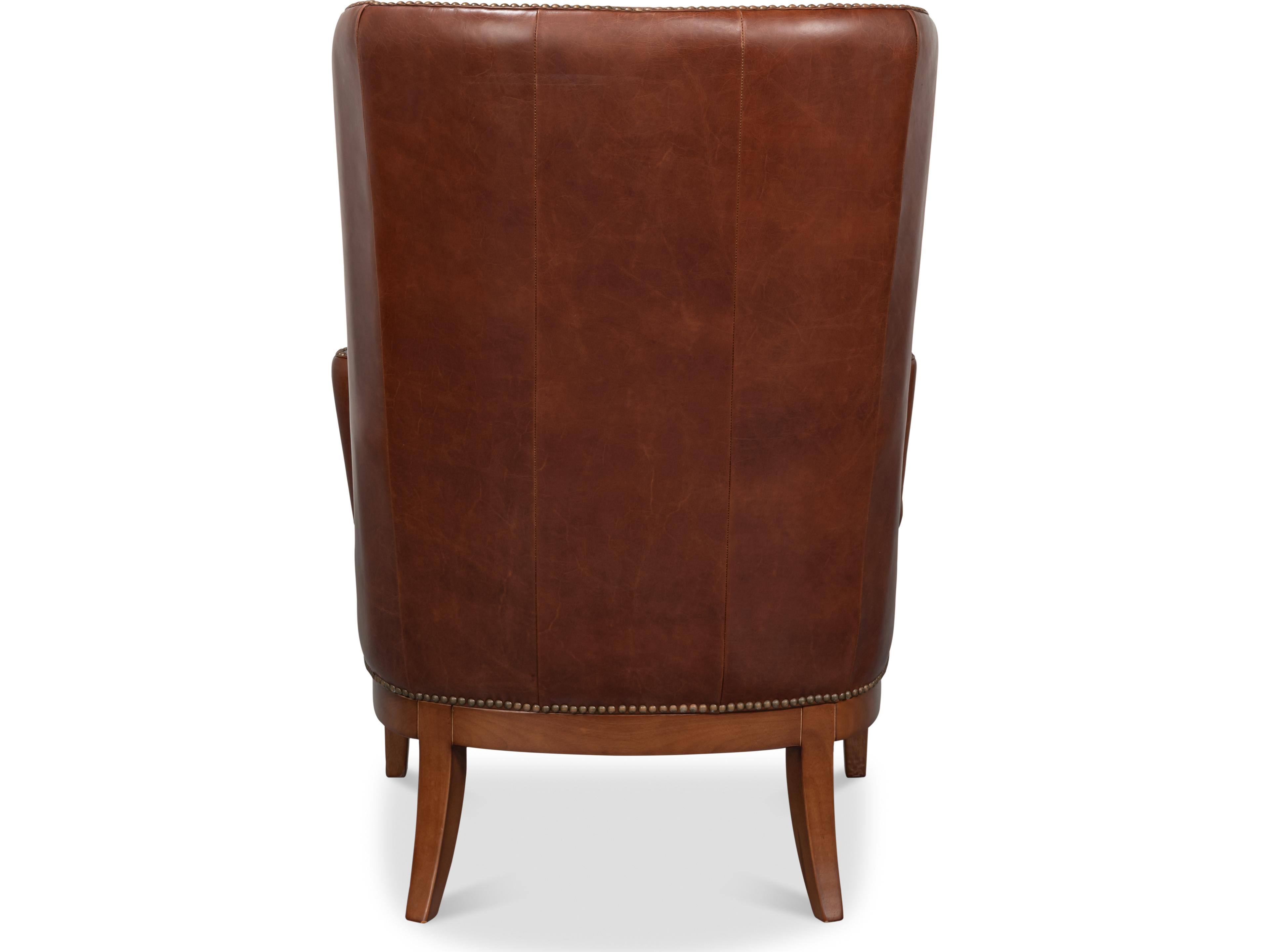 Sarreid Ltd Smithfield Wing Chair Newark Brown