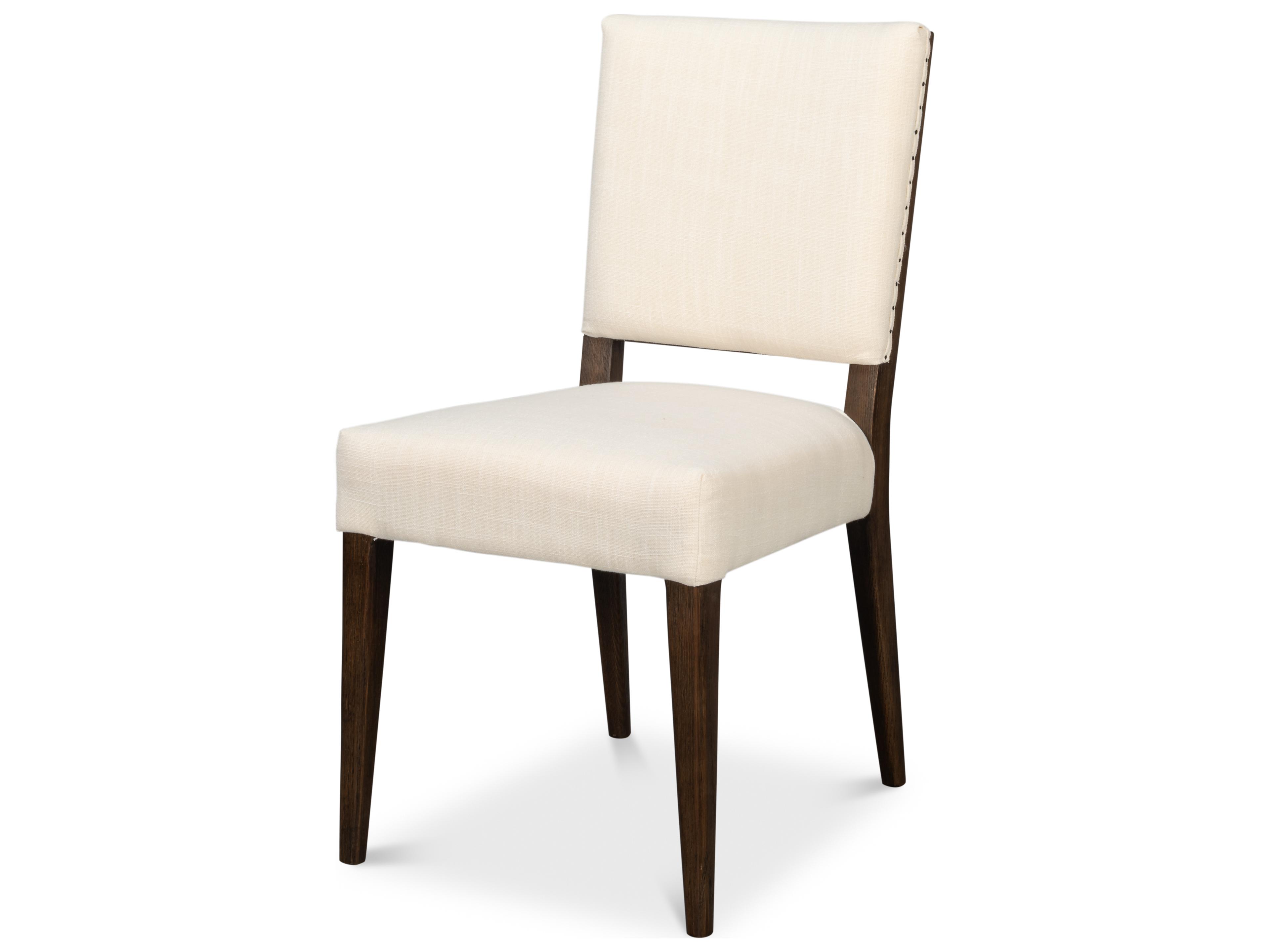 Bauhaus Oak Wood Brown Upholstered Armless Dining Chair