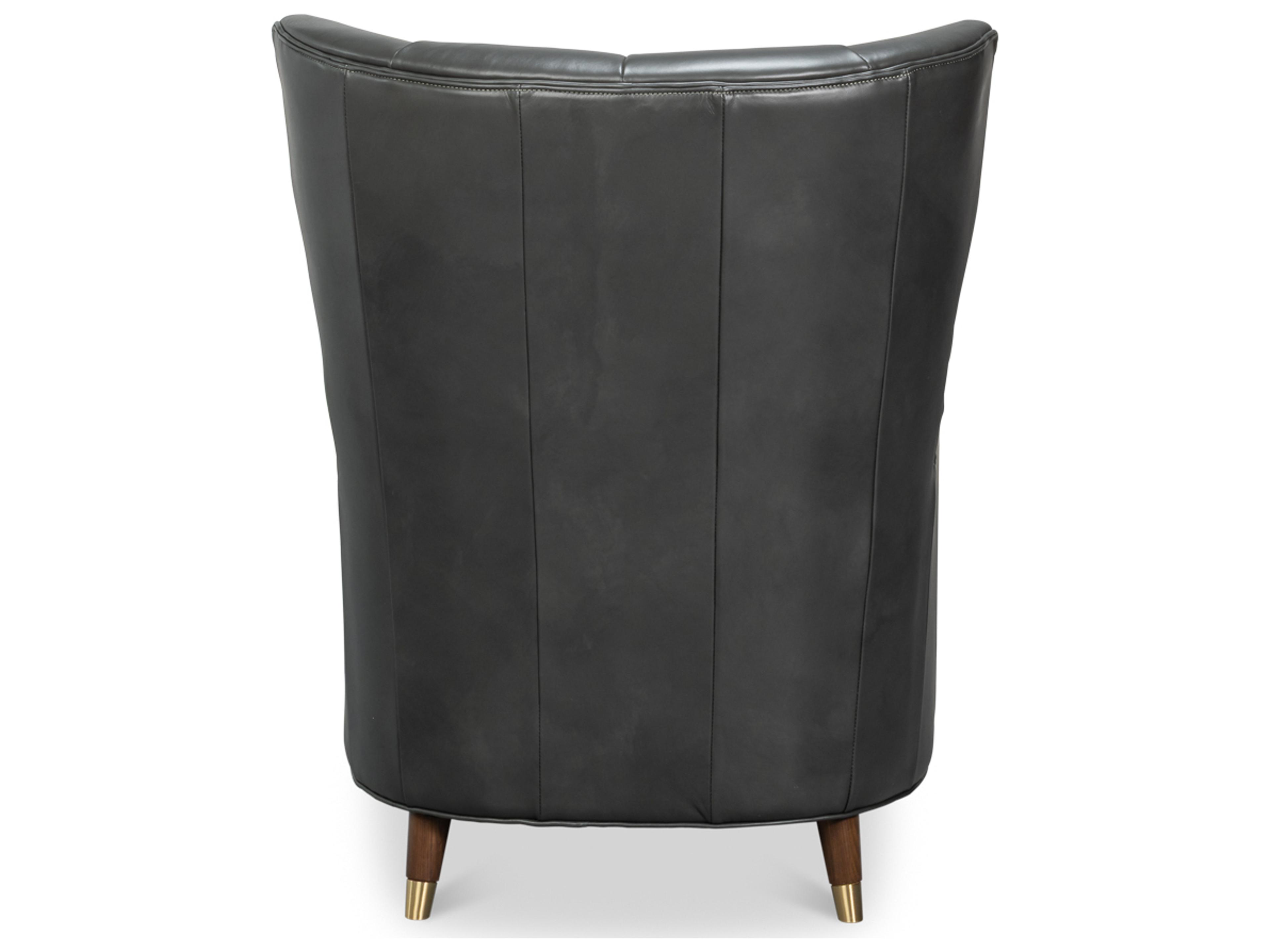 Sarreid Ltd Alastair Gray Leather Accent Chair