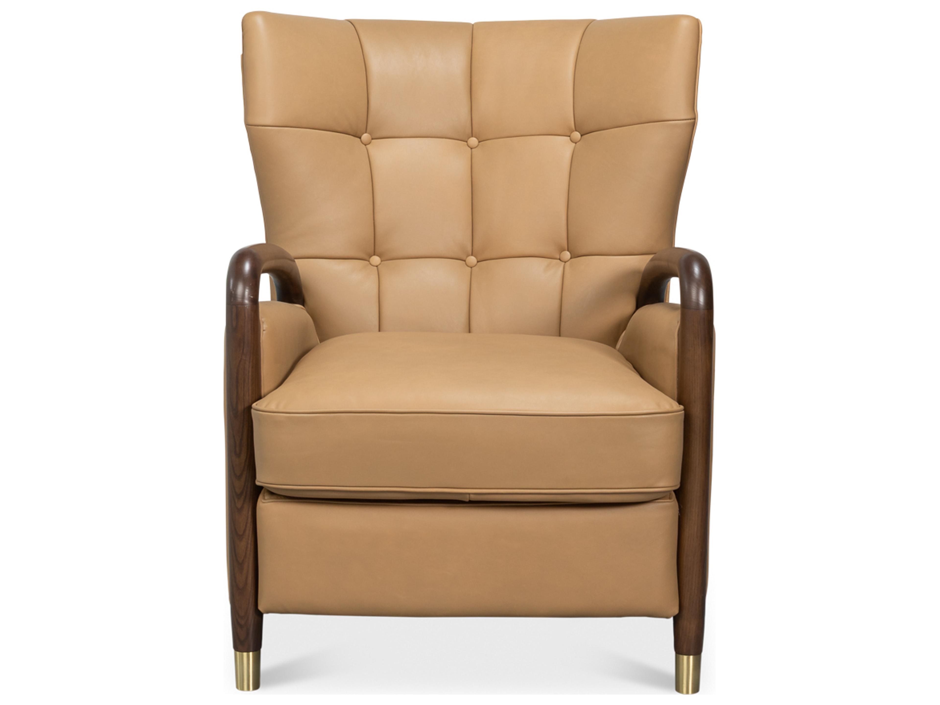 Sarreid Ltd Alastair Brown Leather Accent Chair