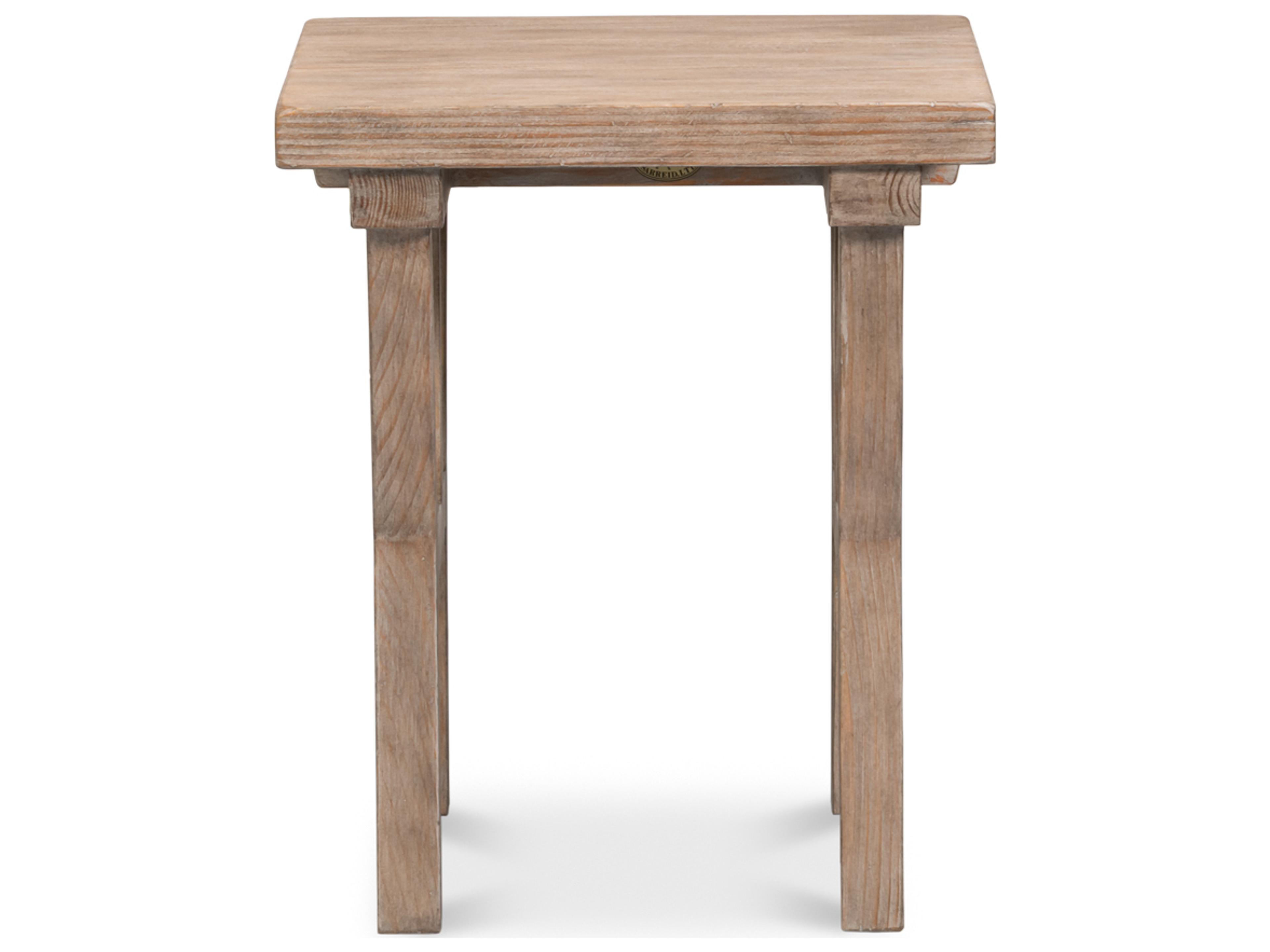 Sarreid Ltd Farmhouse Square Wood End Table