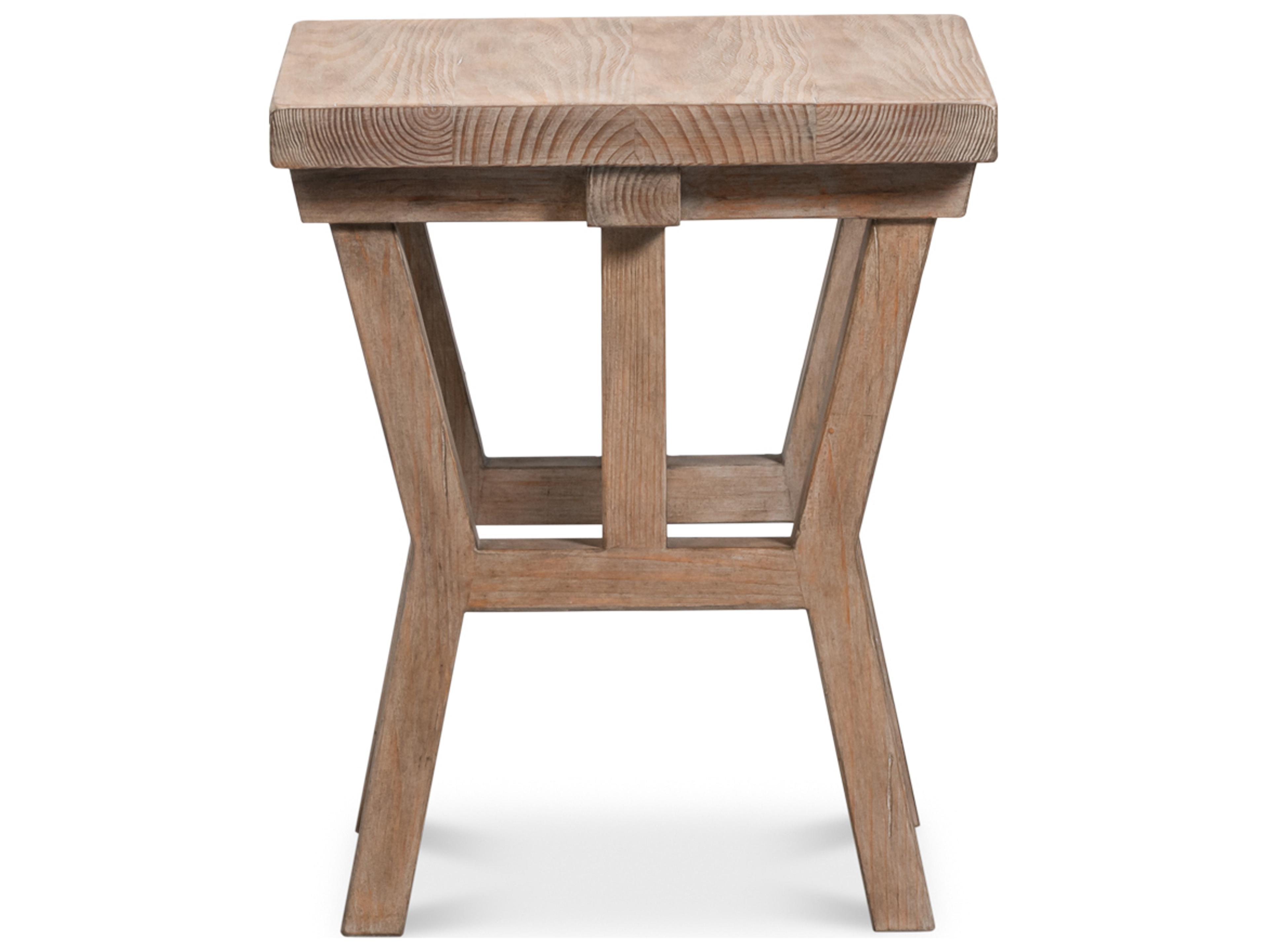 Sarreid Ltd Farmhouse Square Wood End Table