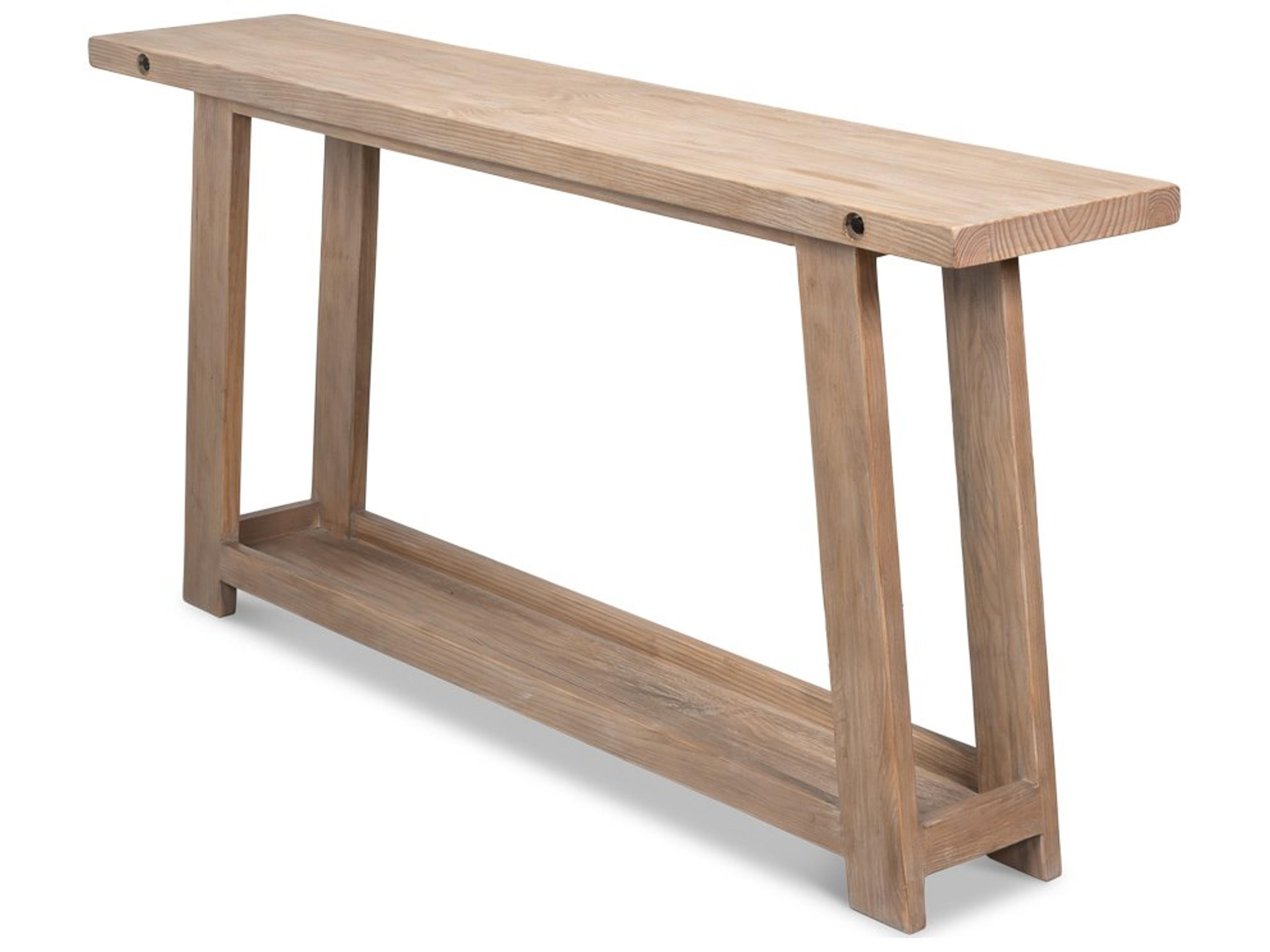 Sarreid Ltd Farmhouse Rectangular Wood Natural Console Table