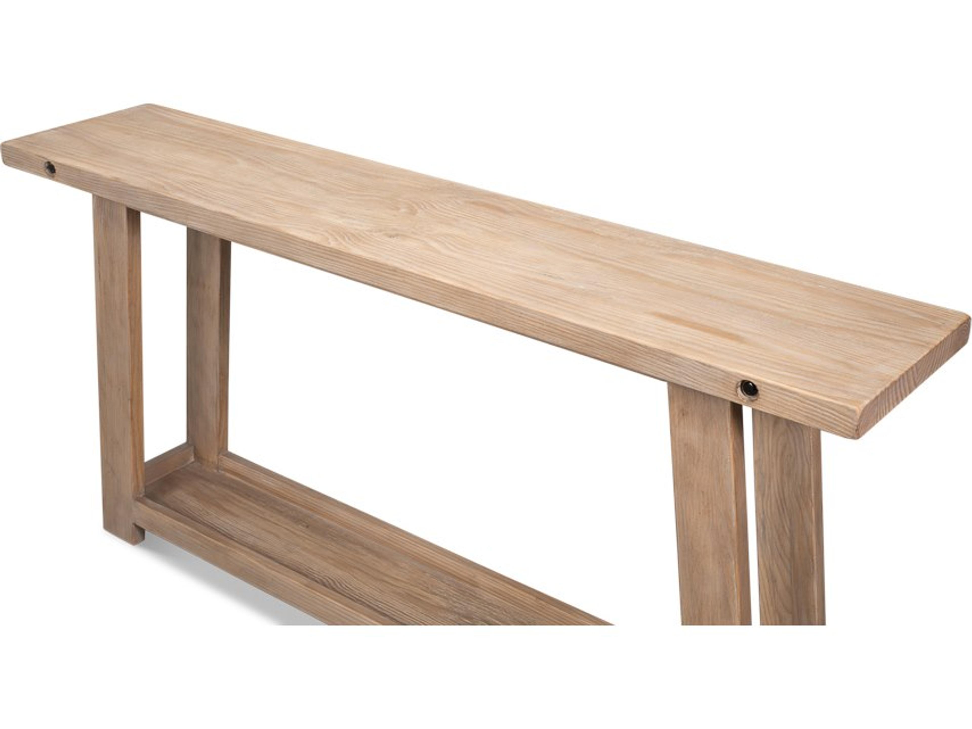 Sarreid Ltd Farmhouse Rectangular Wood Natural Console Table