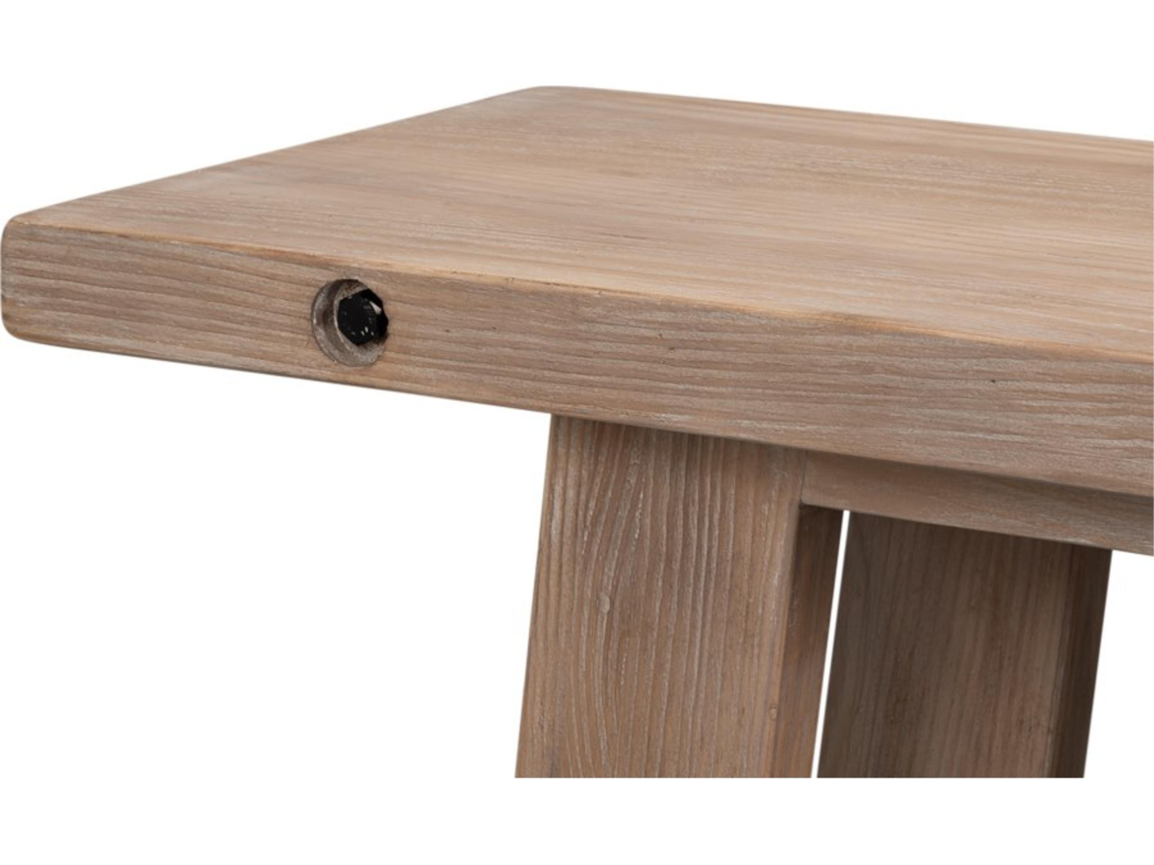 Sarreid Ltd Farmhouse Rectangular Wood Natural Console Table