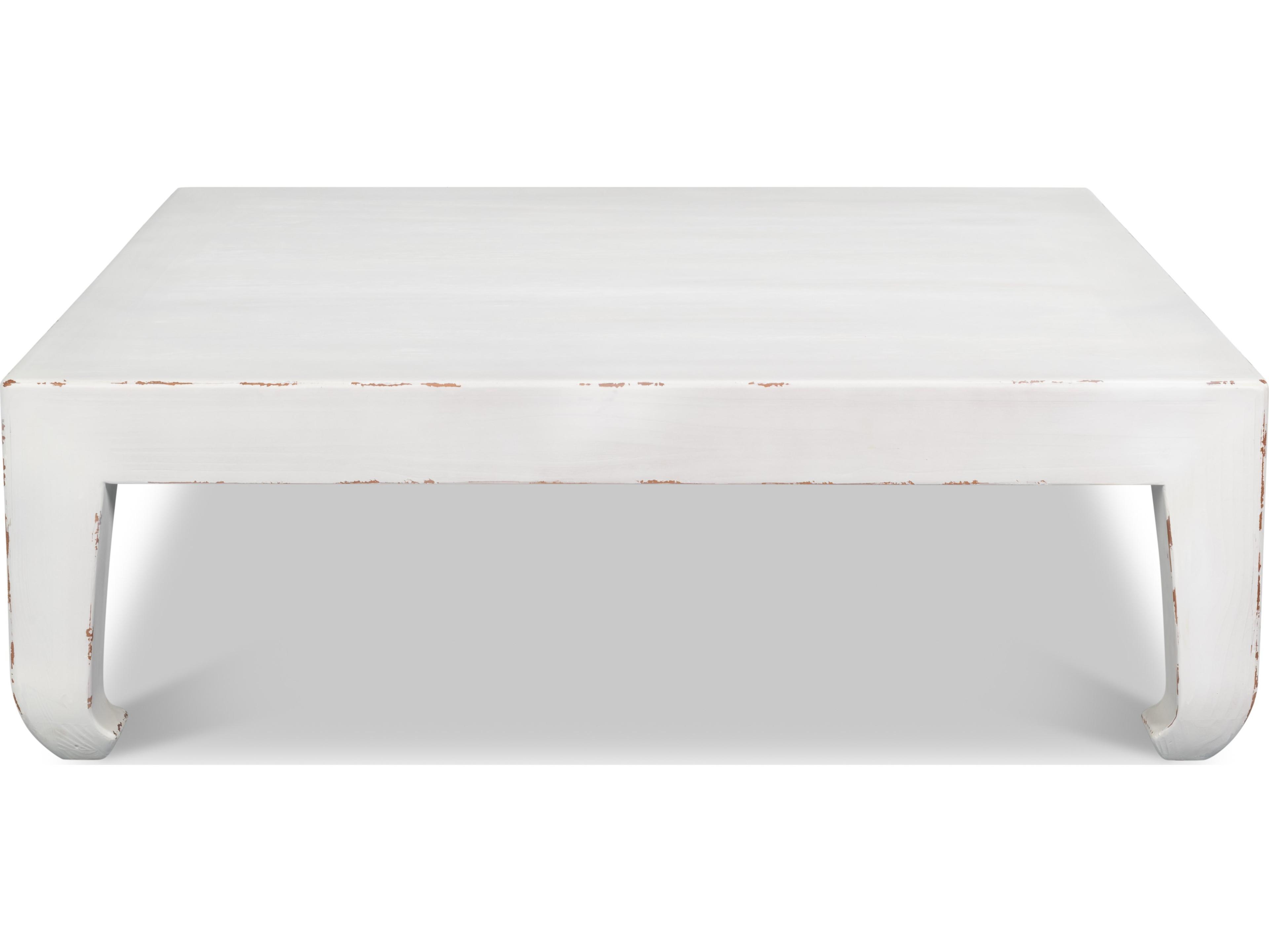 Sarreid Ltd Square Wood White Coffee Table