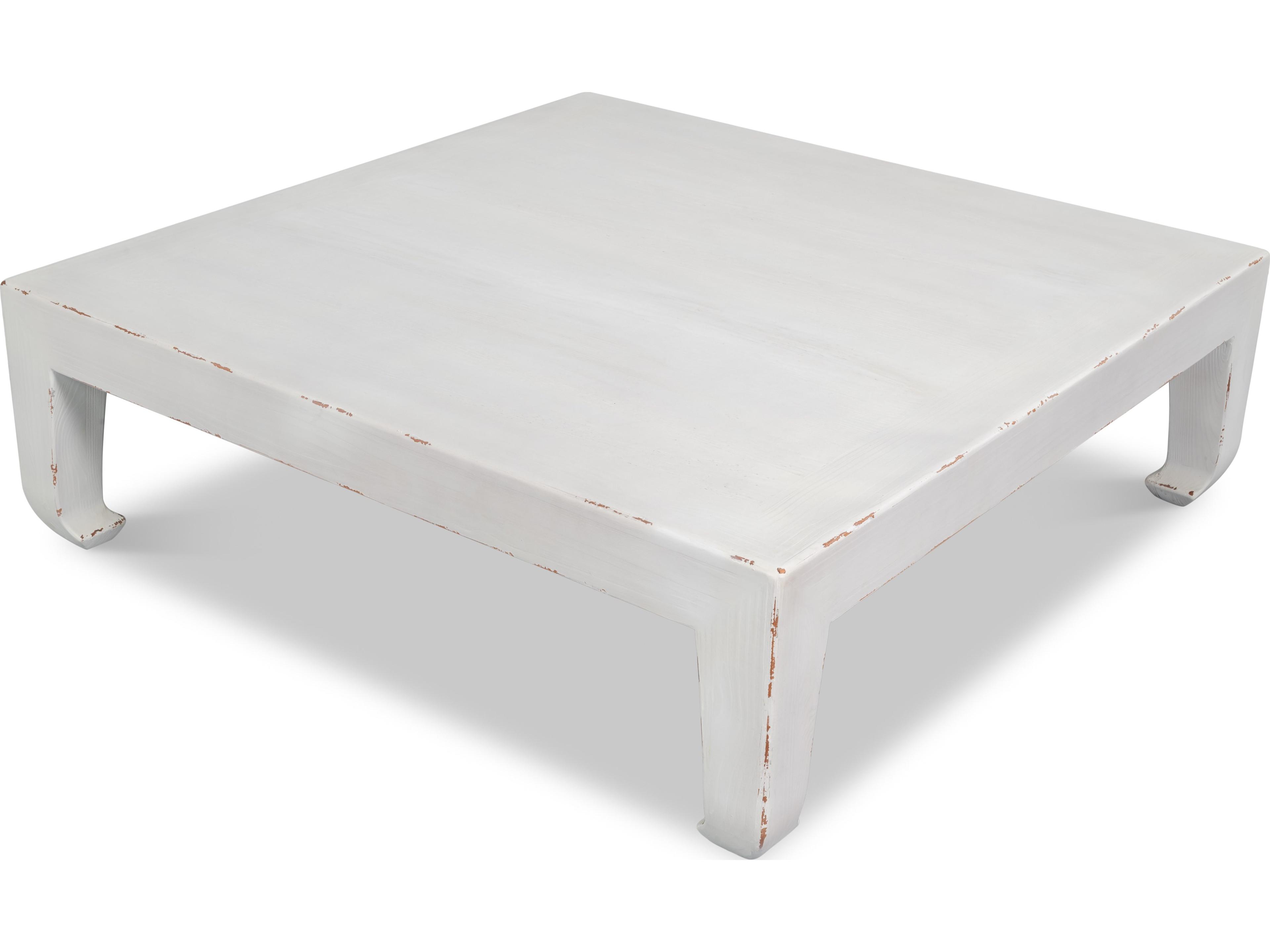 Sarreid Ltd Square Wood White Coffee Table