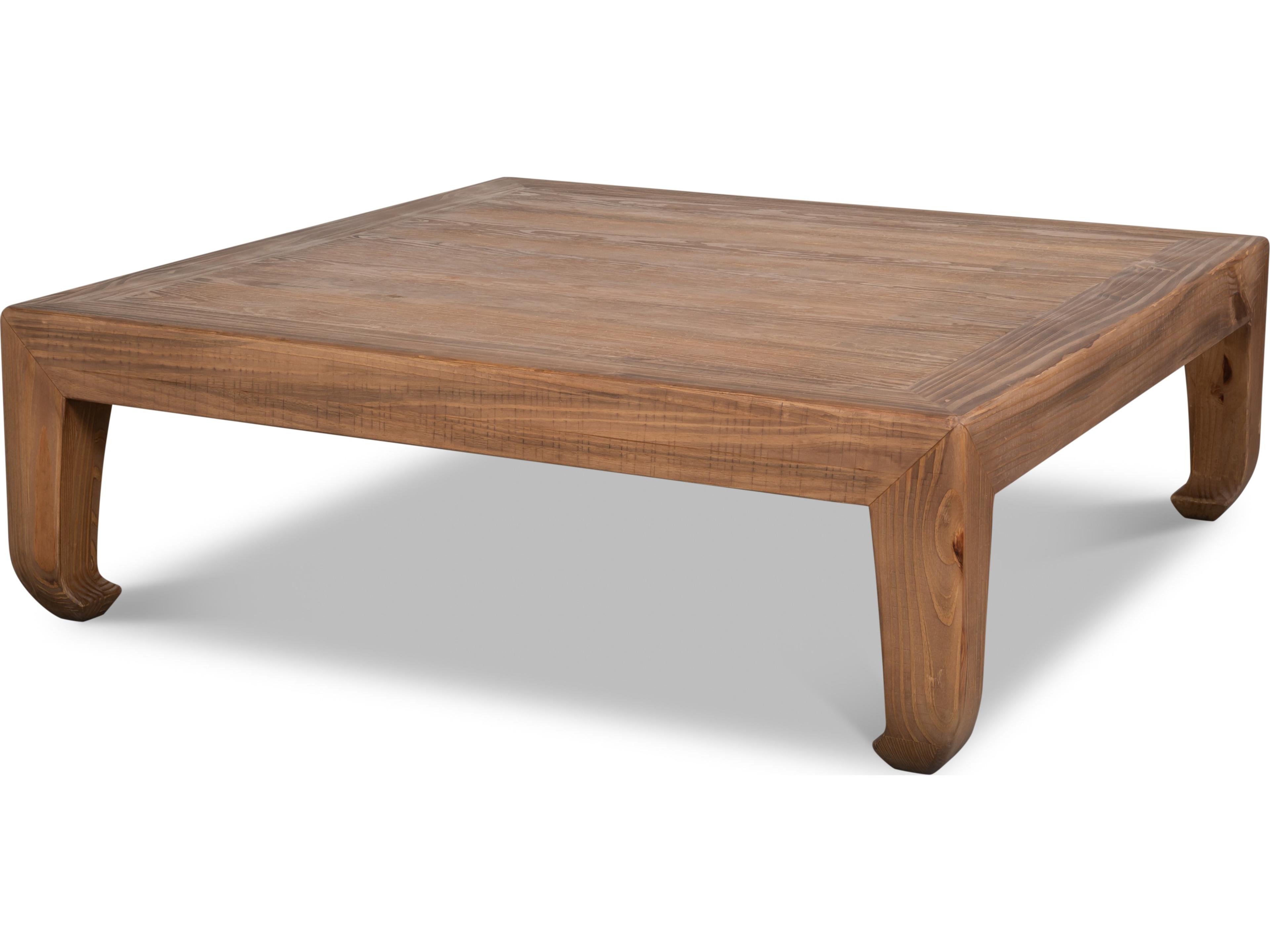 Square Wood Natural Coffee Table