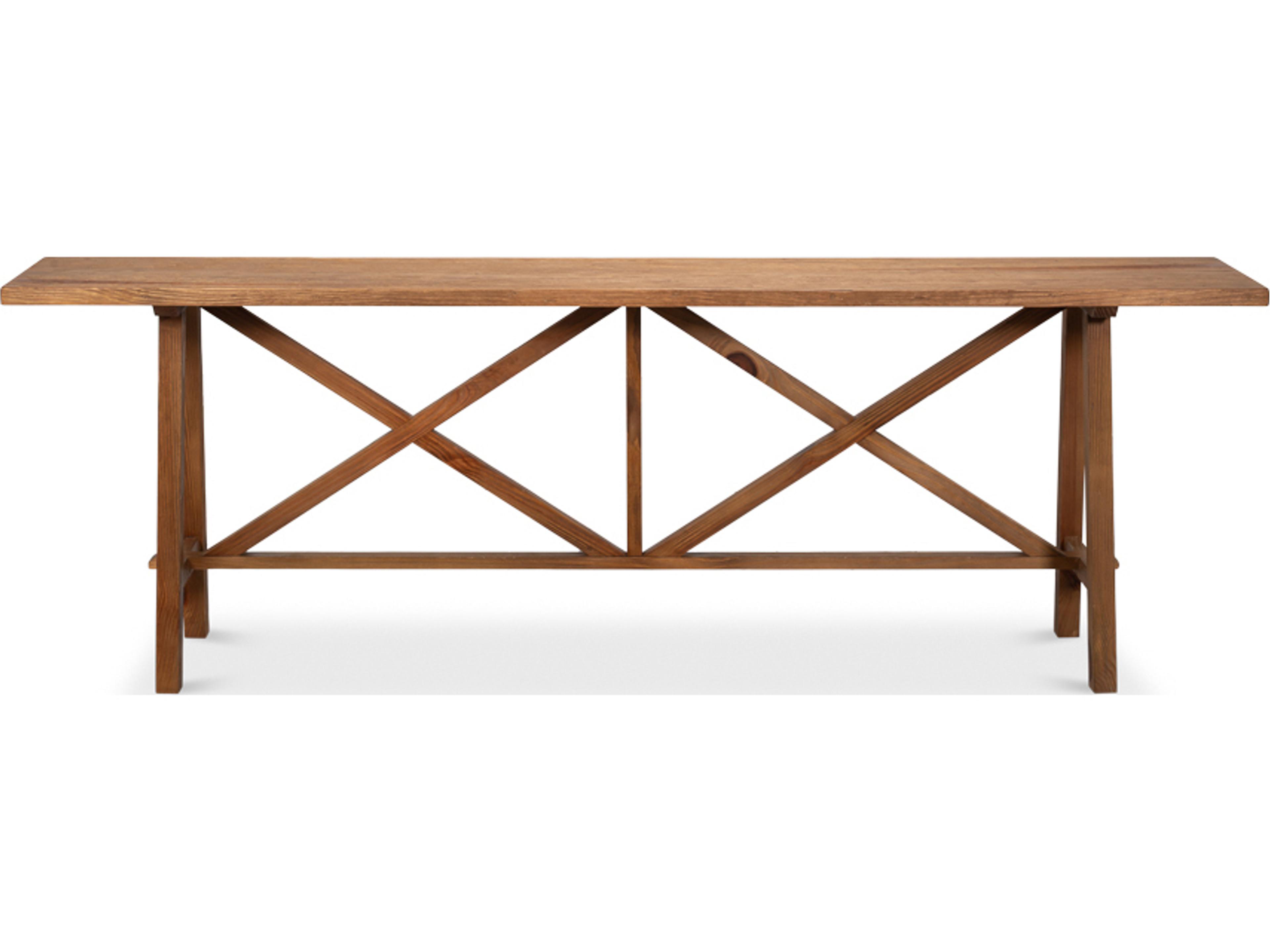 Sarreid Ltd Double X Rectangular Wood Console Table