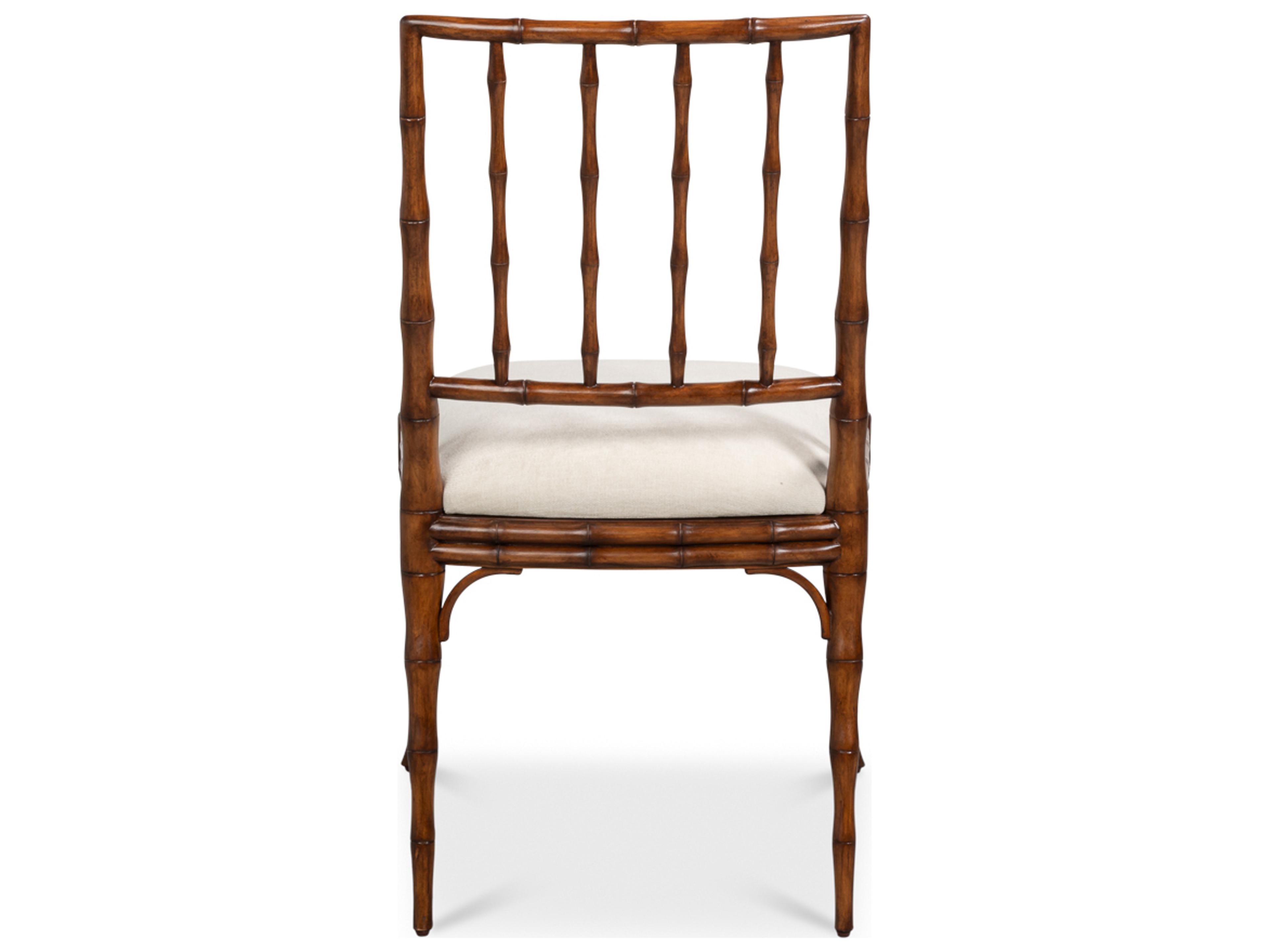 Sarreid Ltd Elora Ash Wood Brown Upholstered Armless Dining Chair