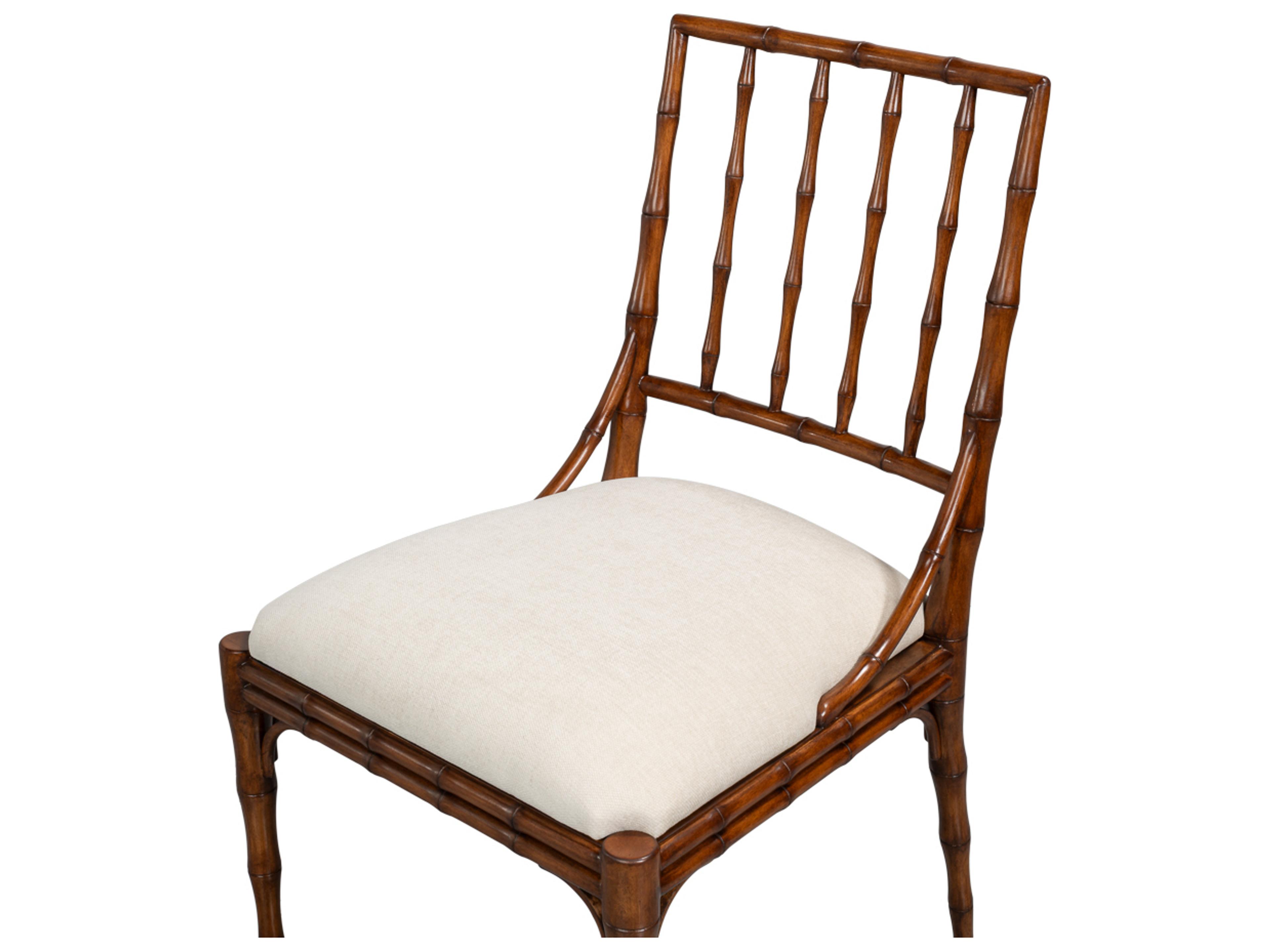 Sarreid Ltd Elora Ash Wood Brown Upholstered Armless Dining Chair