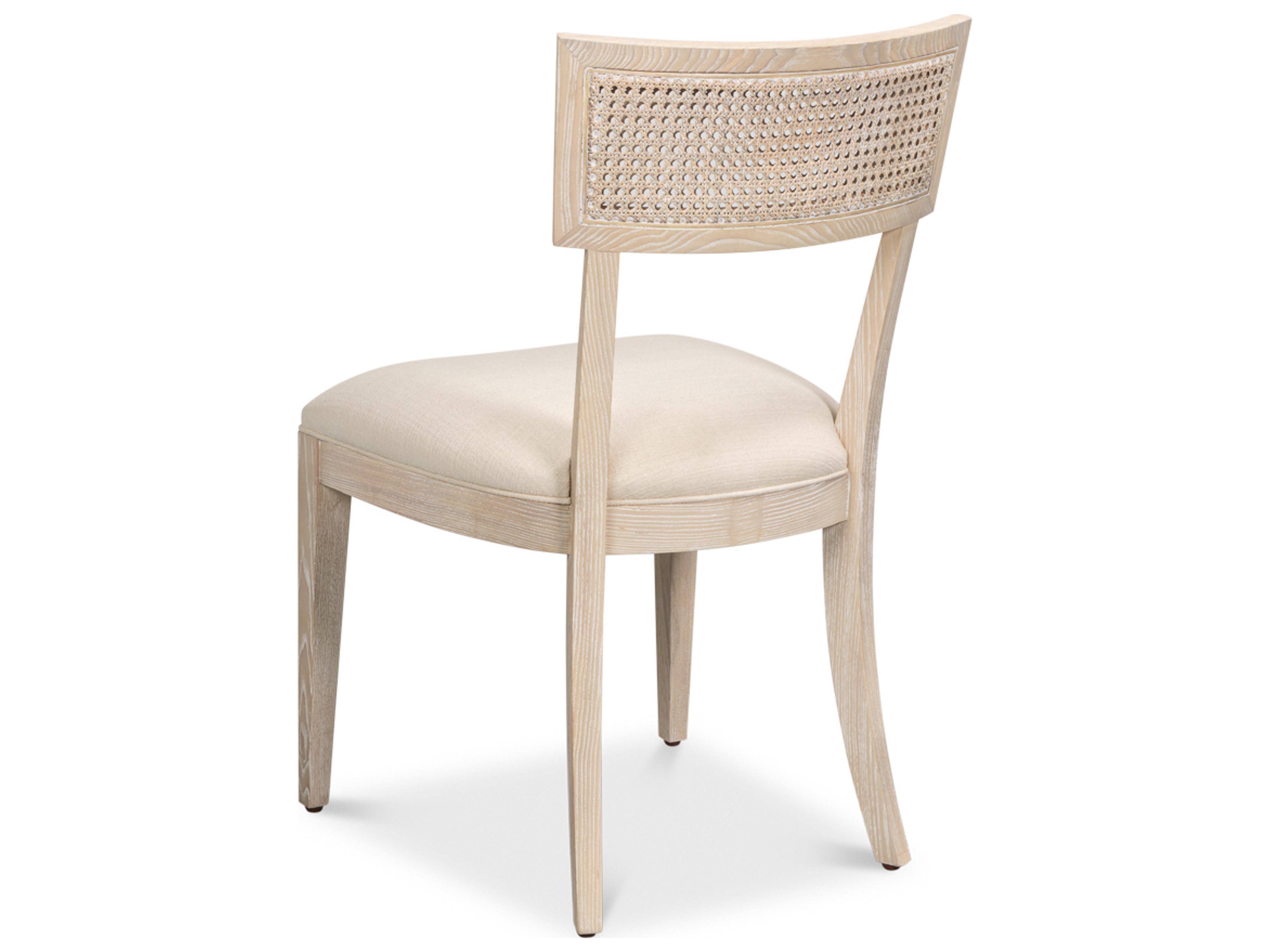 Sarreid Ltd Ridge Ash Wood Oak Upholstered Armless Dining Chair