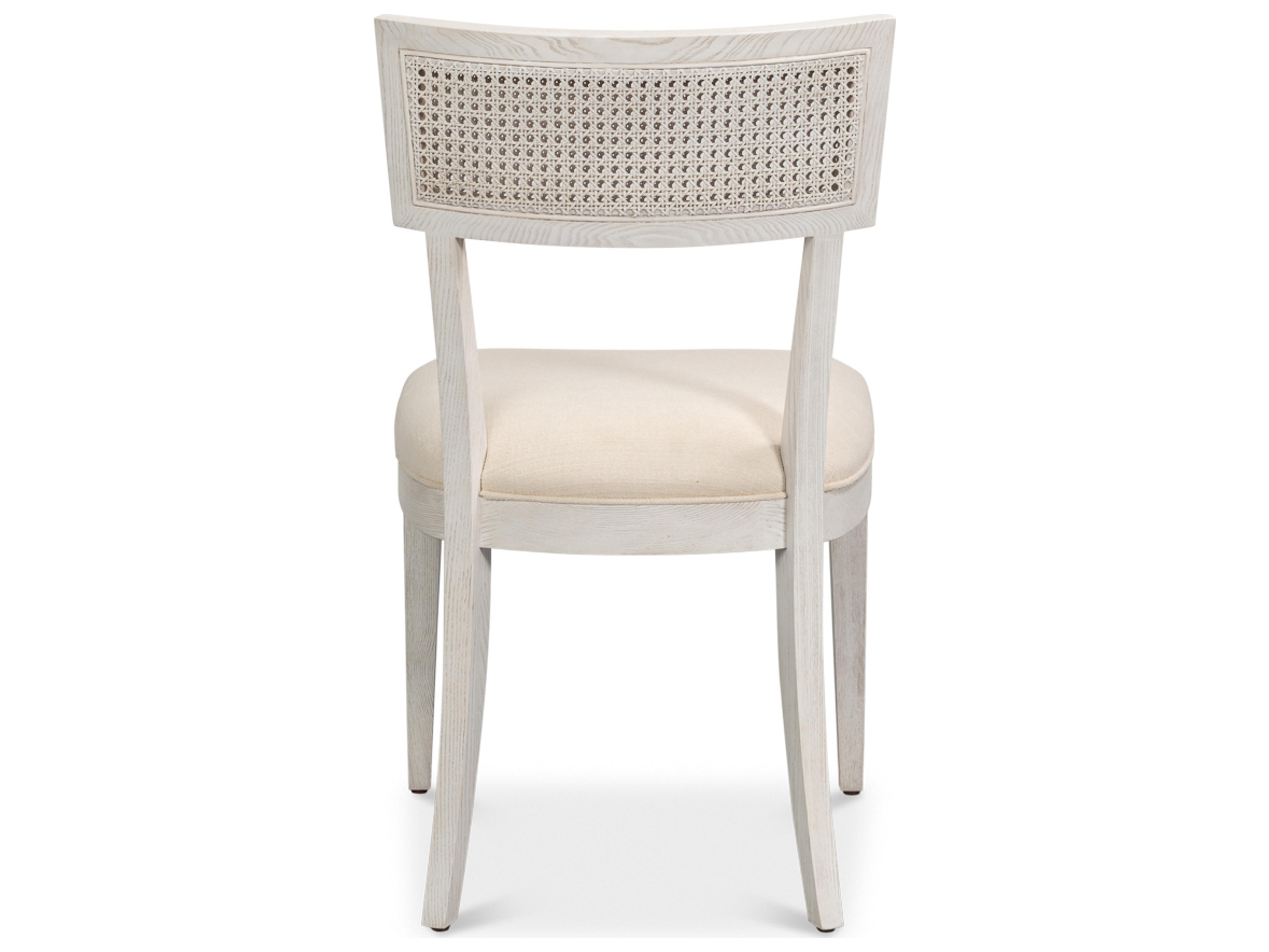 Sarreid Ltd Ridge Ash Wood White Upholstered Armless Dining Chair