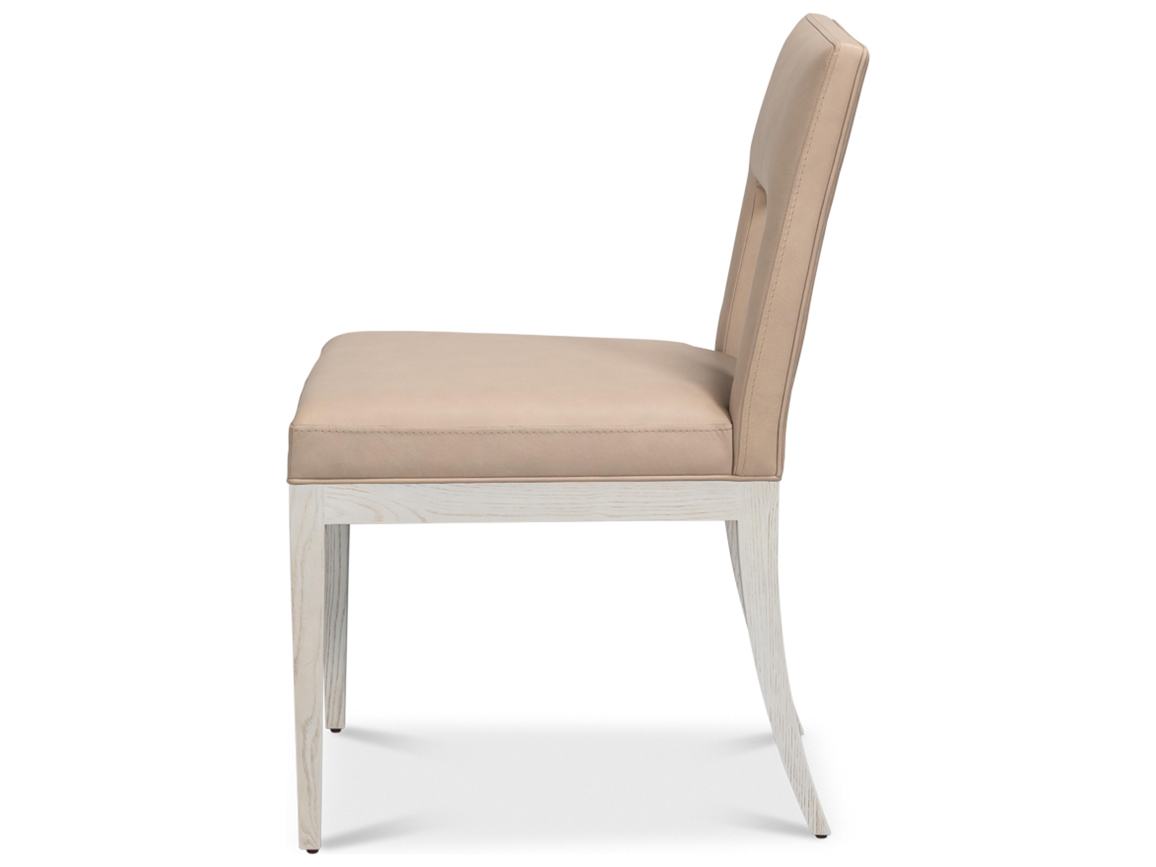 Sarreid Ltd Solace Beige Leather Armless Dining Chair