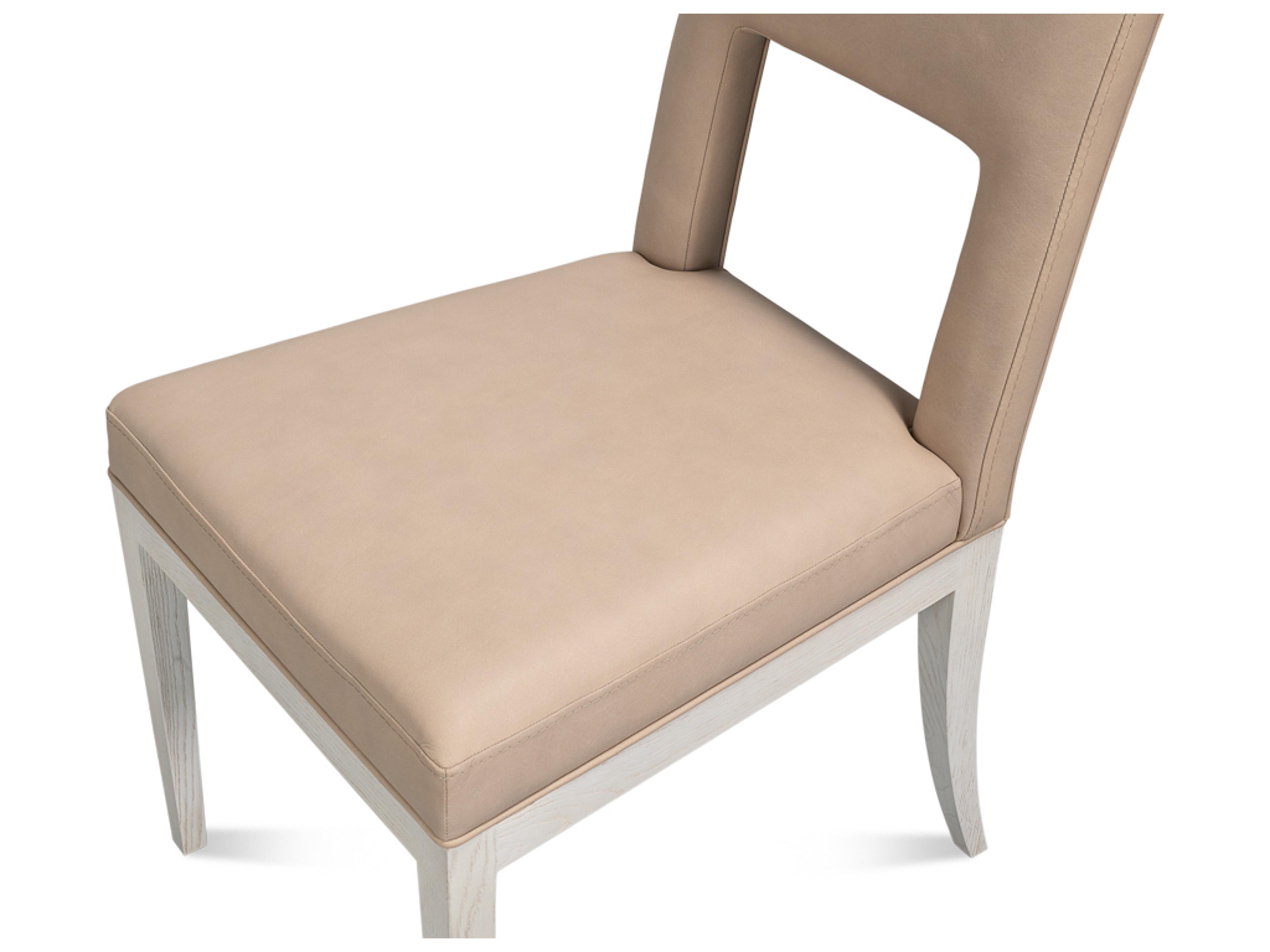 Sarreid Ltd Solace Beige Leather Armless Dining Chair