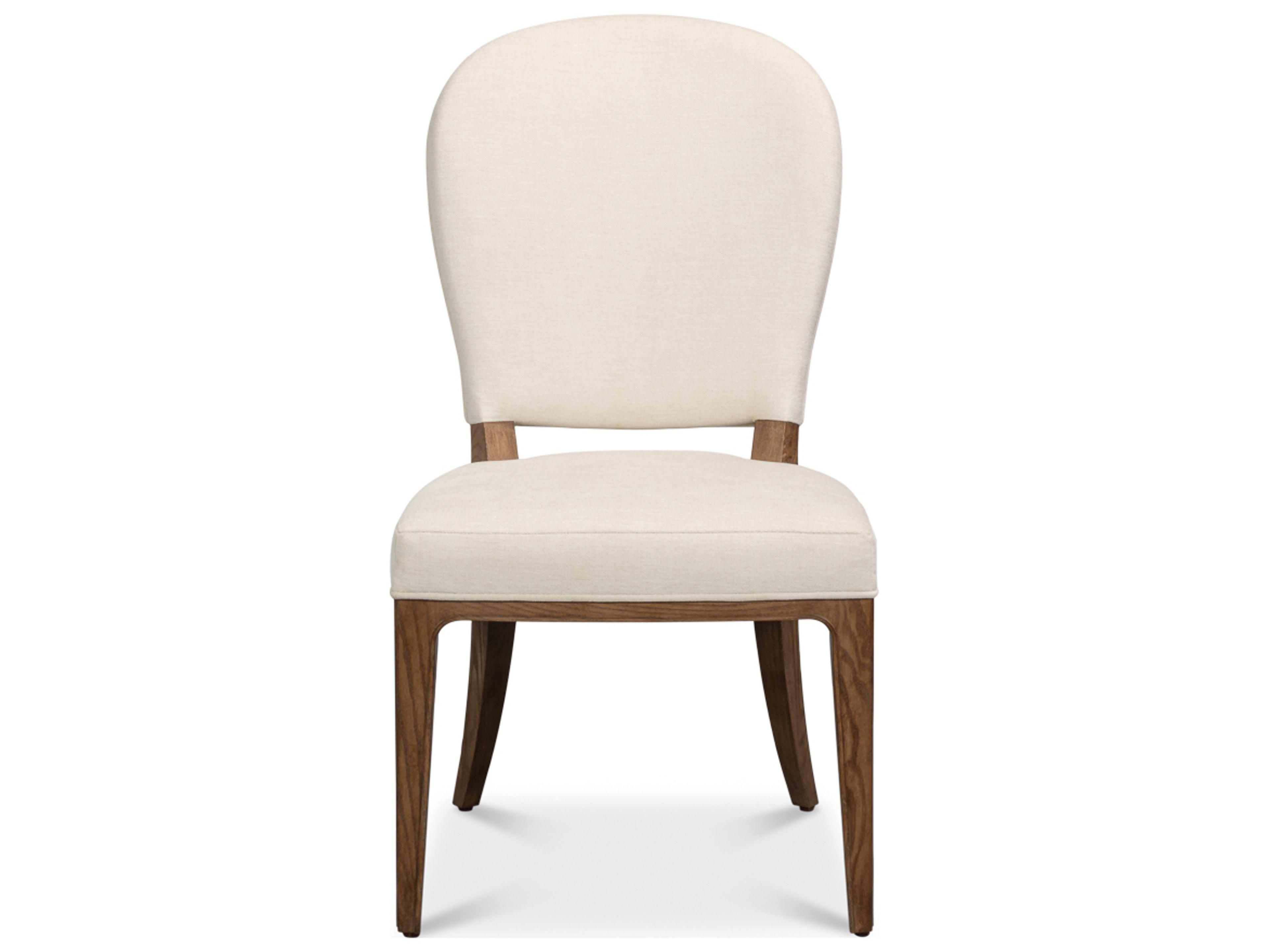 Caro White Upholstered Armless Dining Chair